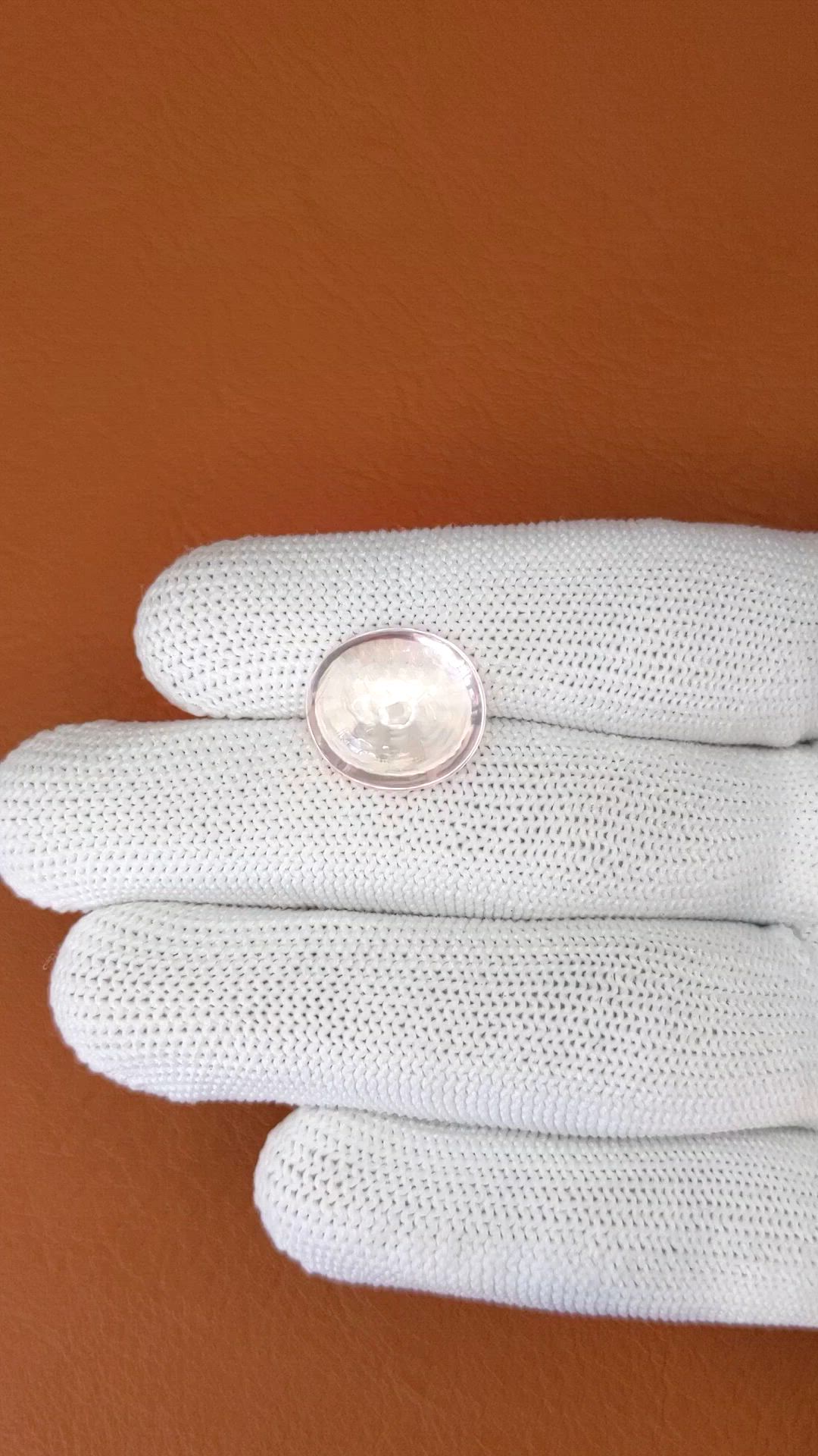 9.54 Ct. Pink Cabochon Rose Quartz from Ceylon (Sri Lanka) Size Video