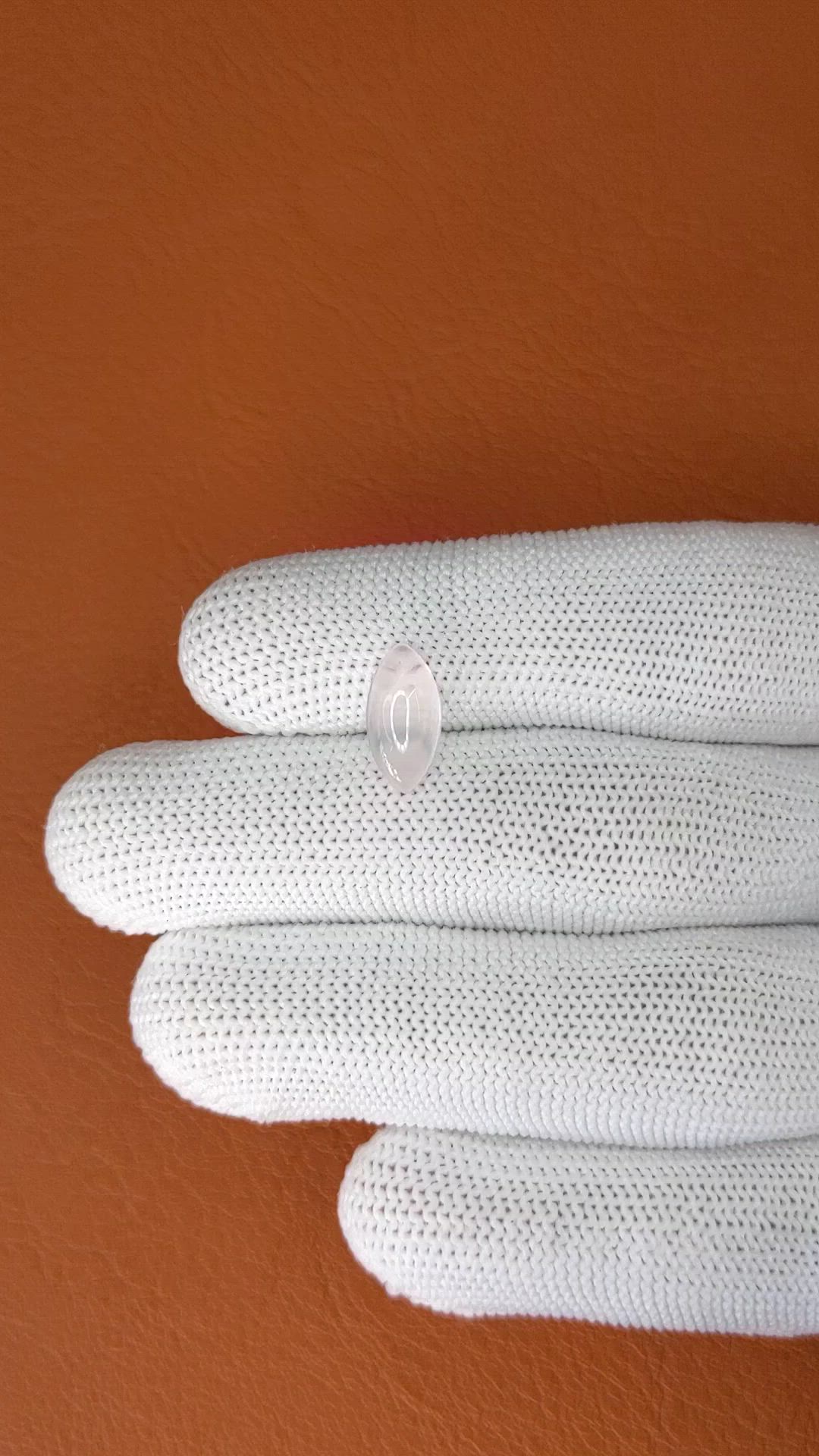 2.18 Ct. Pink Cabochon Rose Quartz from Ceylon (Sri Lanka) Size Video
