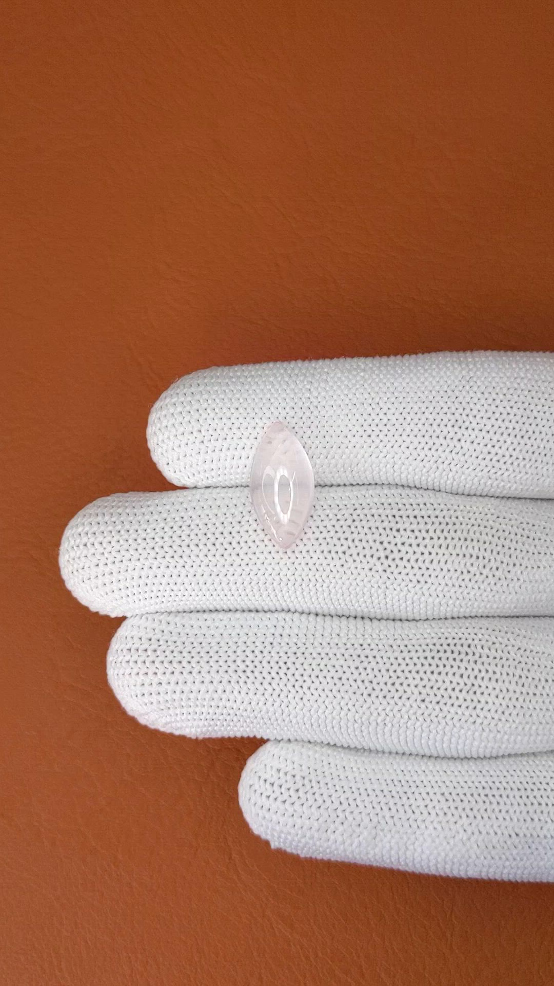 3.59 Ct. Pink Cabochon Rose Quartz from Ceylon (Sri Lanka) Size Video