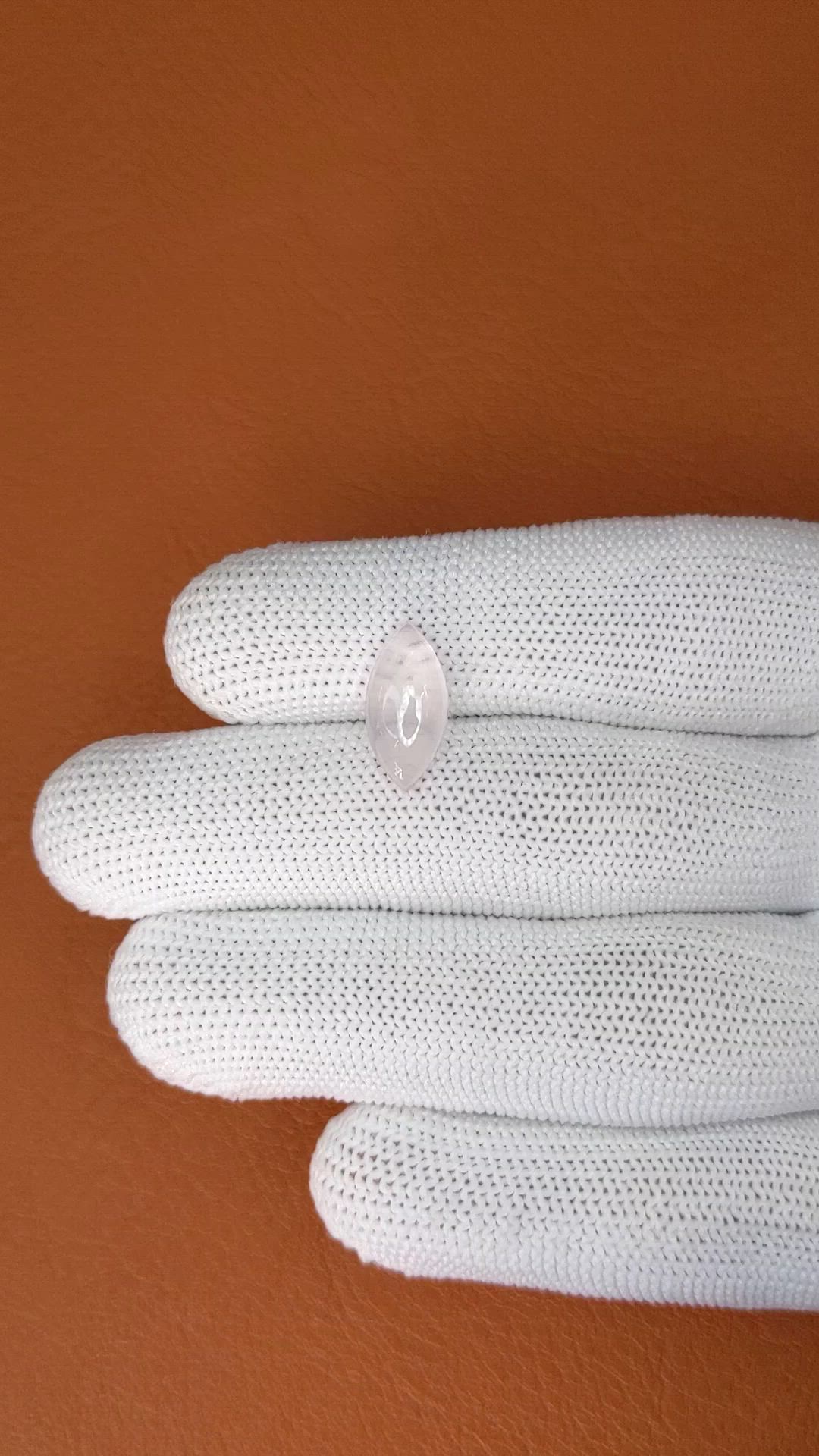 3.07 Ct. Pink Cabochon Rose Quartz from Ceylon (Sri Lanka) Size Video