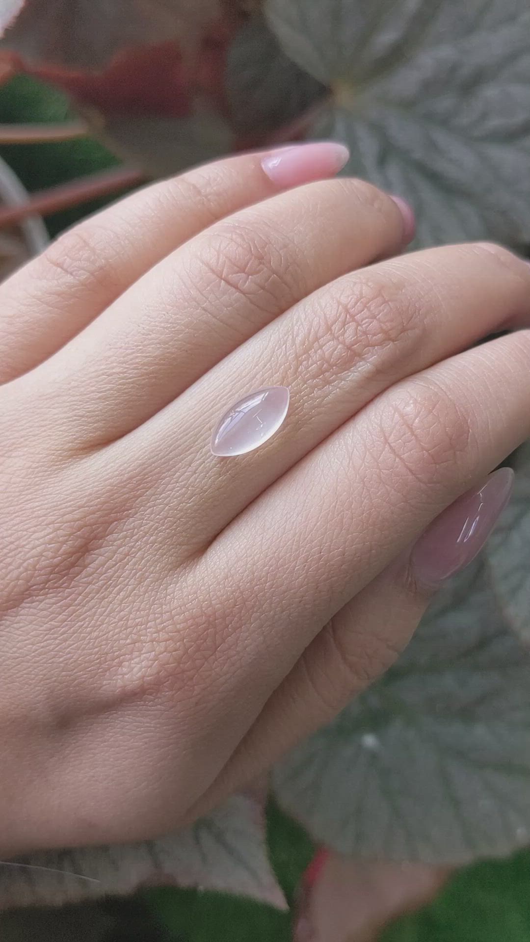2.07 Ct. Pink Cabochon Rose Quartz from Ceylon (Sri Lanka) Size Video