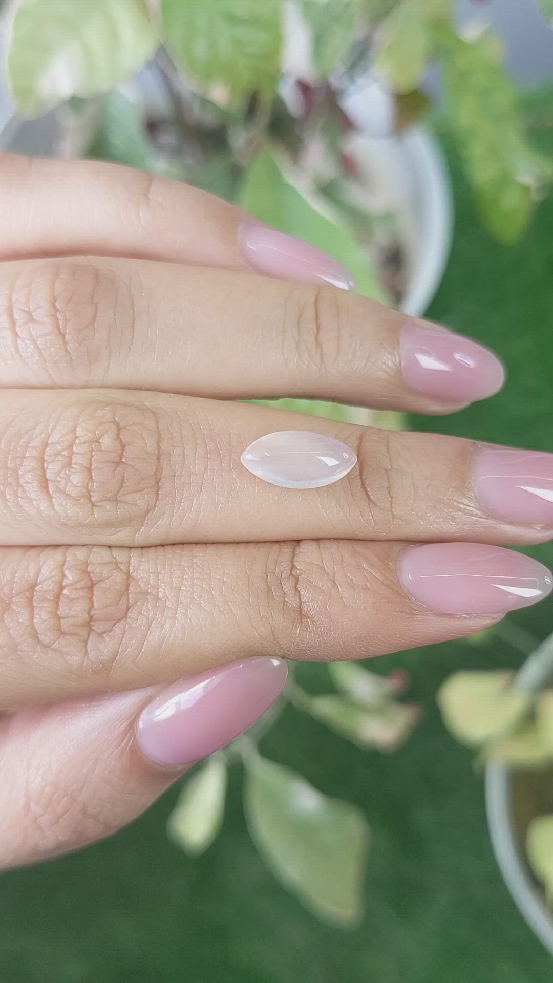2.07 Ct. Pink Cabochon Rose Quartz from Ceylon (Sri Lanka) Size Video