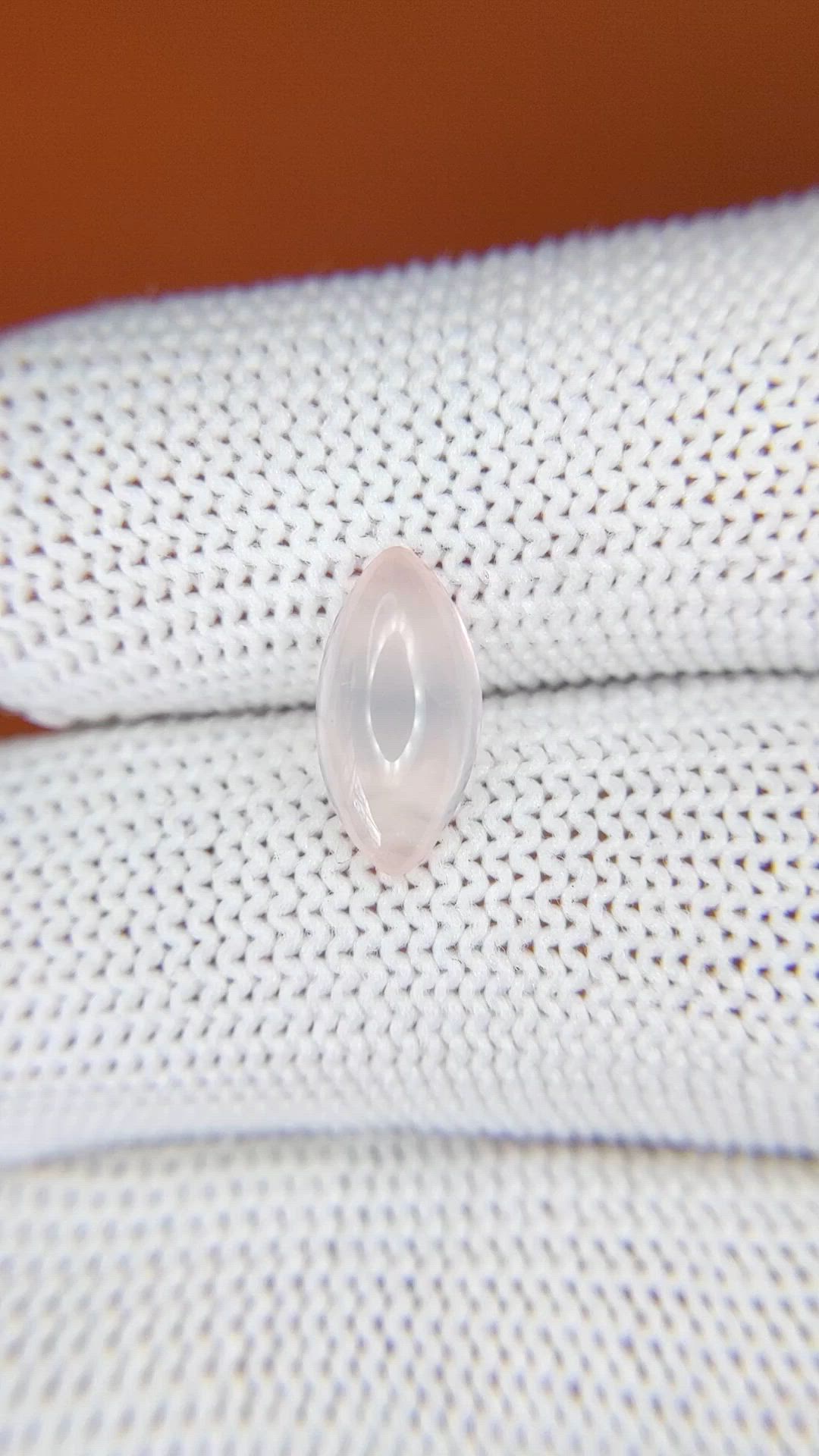 1.92 Ct. Pink Cabochon Rose Quartz from Ceylon (Sri Lanka) Size Video