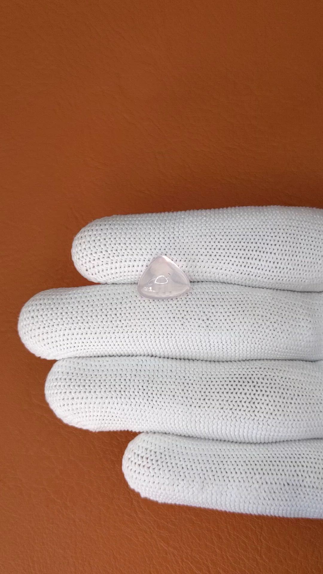 4.36 Ct. Pink Cabochon Rose Quartz from Ceylon (Sri Lanka) Size Video