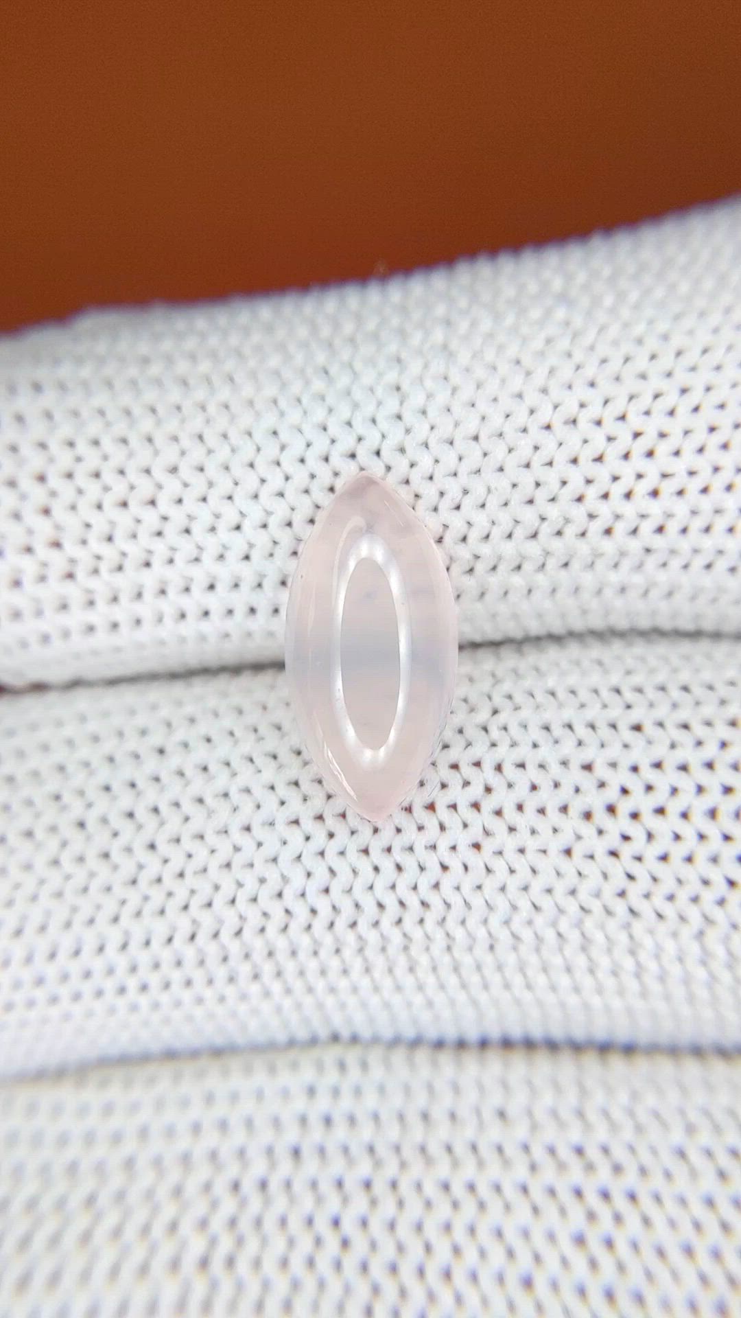 3.00 Ct. Pink Cabochon Rose Quartz from Ceylon (Sri Lanka) Size Video
