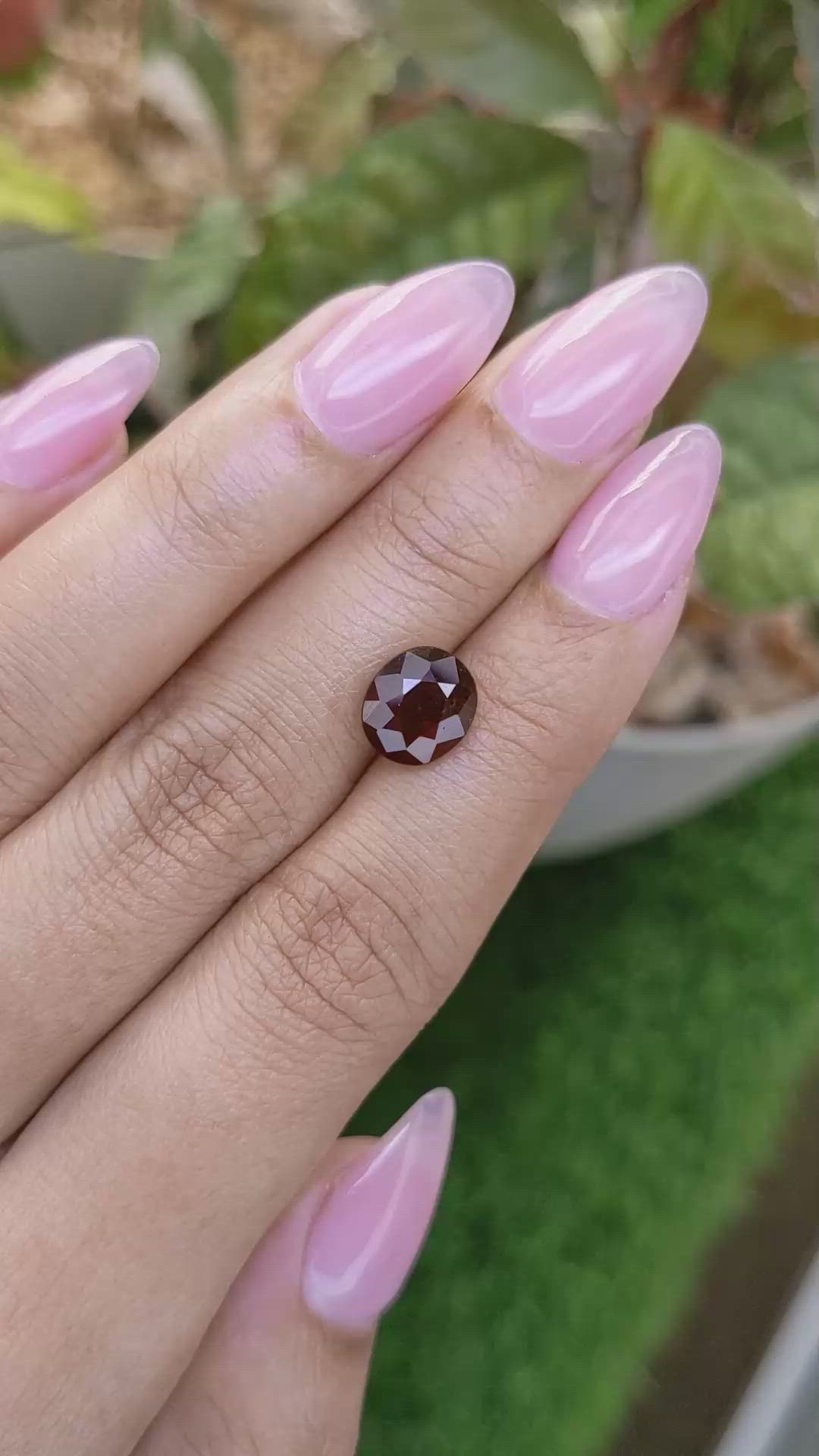 2.85 Ct. Orange Hessonite Garnet from Madagascar Size Video
