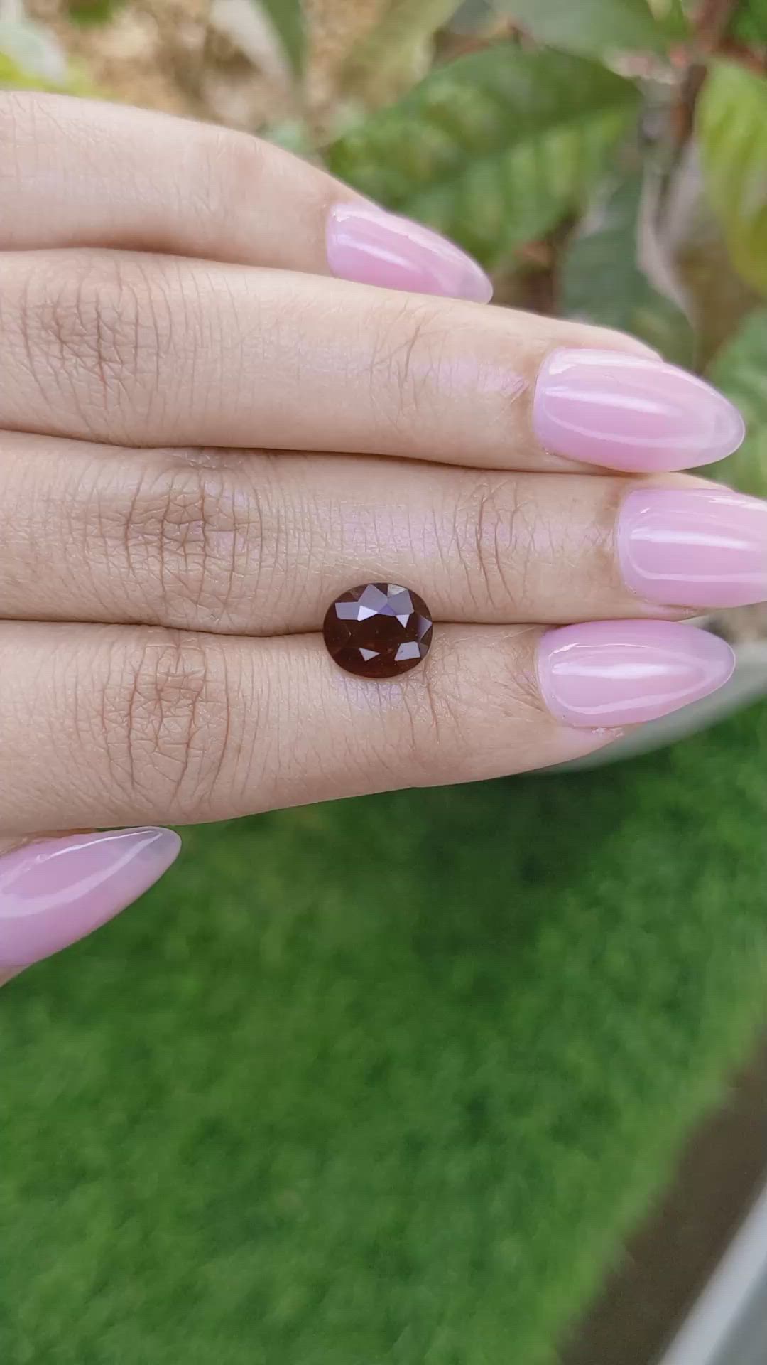 2.85 Ct. Orange Hessonite Garnet from Madagascar Size Video