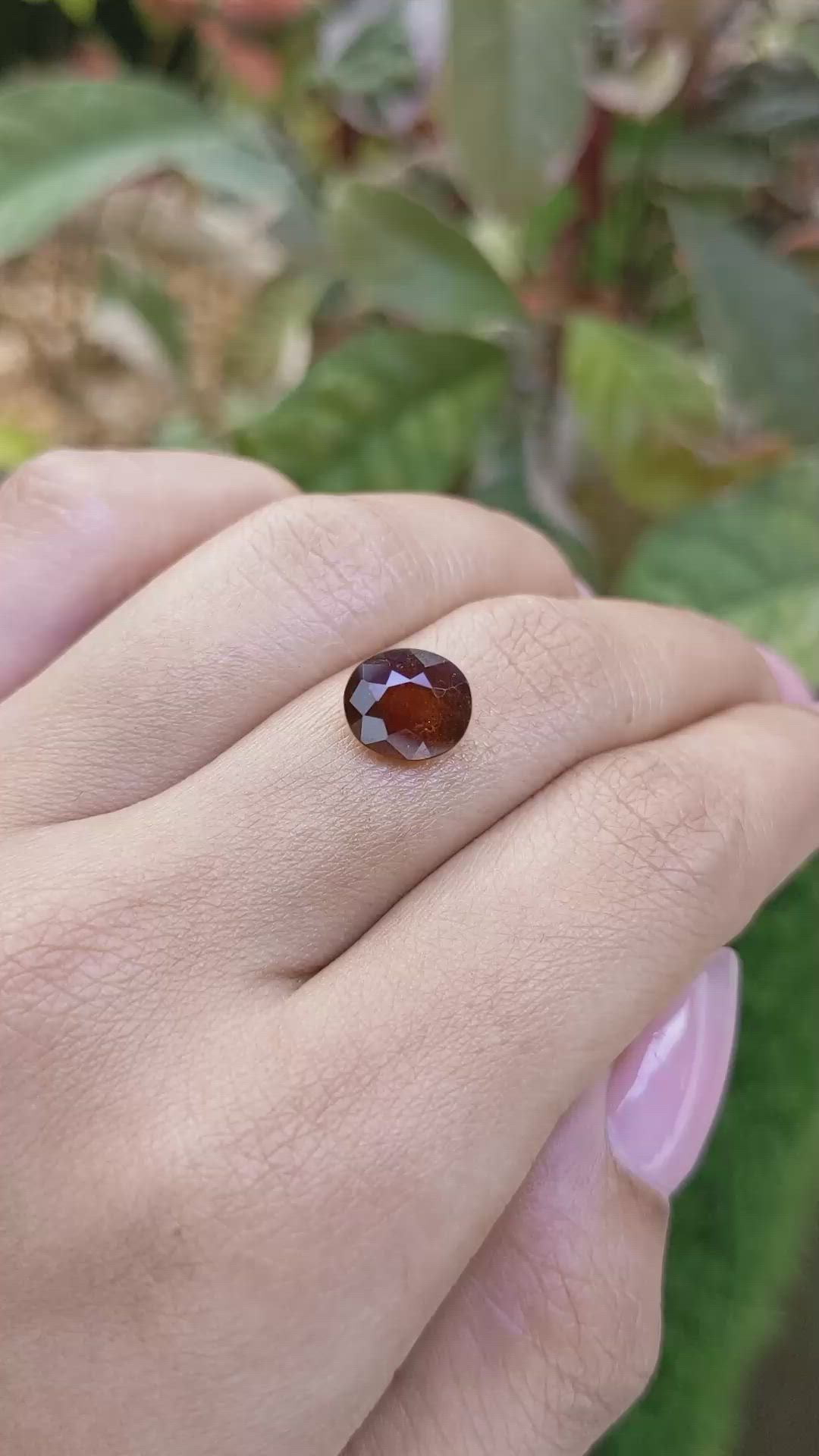 2.85 Ct. Orange Hessonite Garnet from Madagascar Size Video