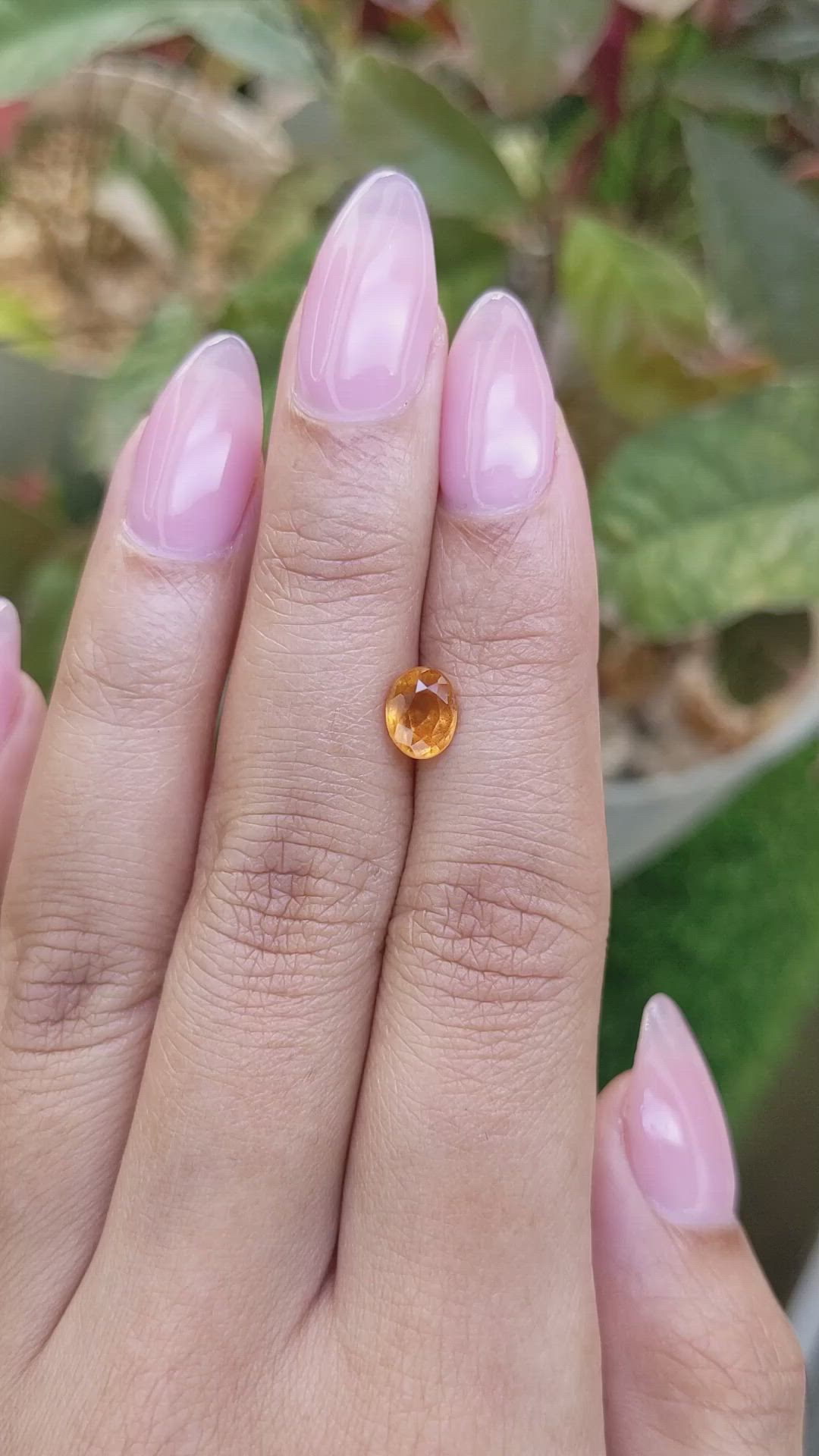 1.12 Ct. Orange Hessonite Garnet from Madagascar Size Video