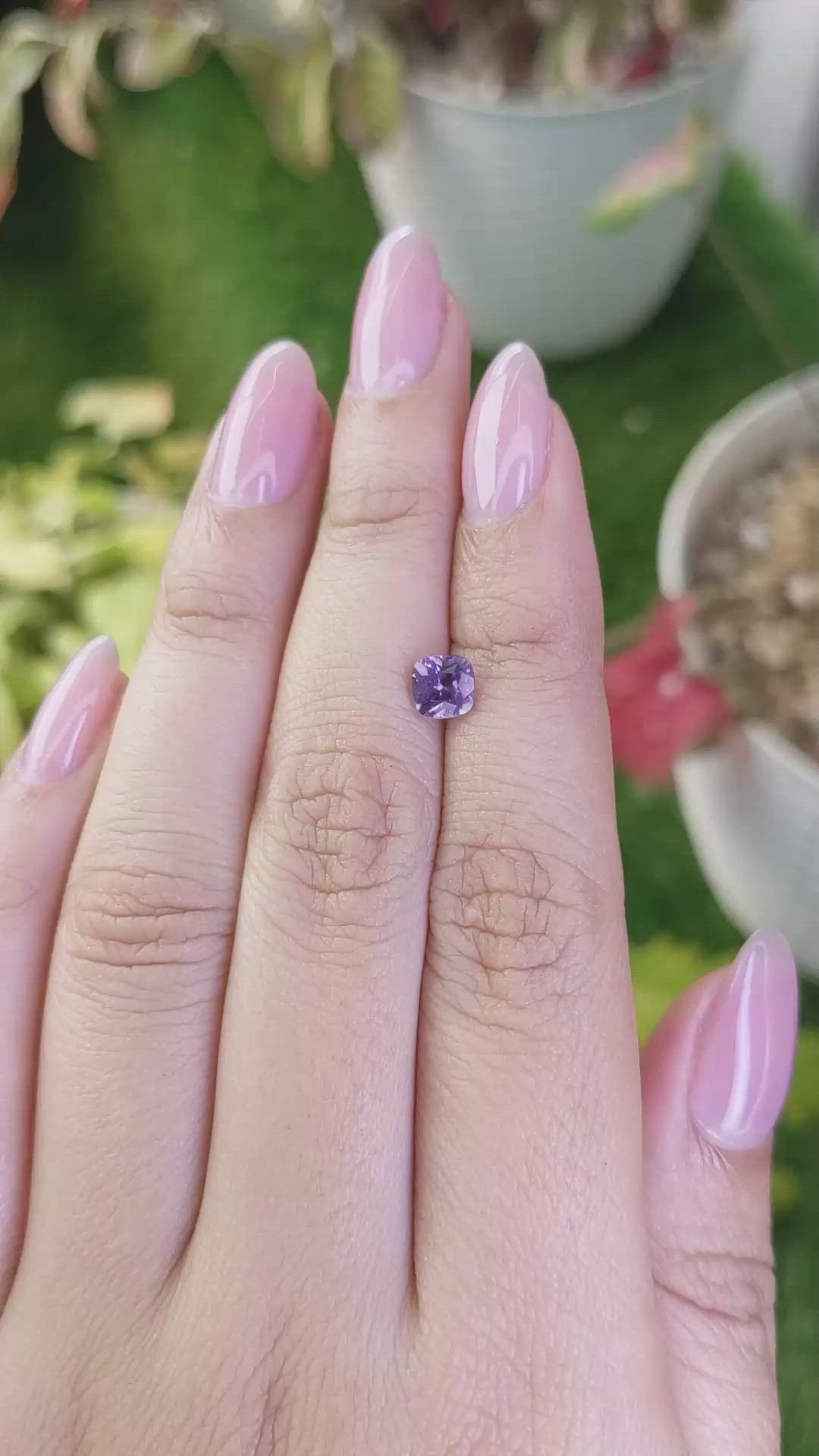 0.89 Ct. Purple Spinel from Ceylon (Sri Lanka) Size Video