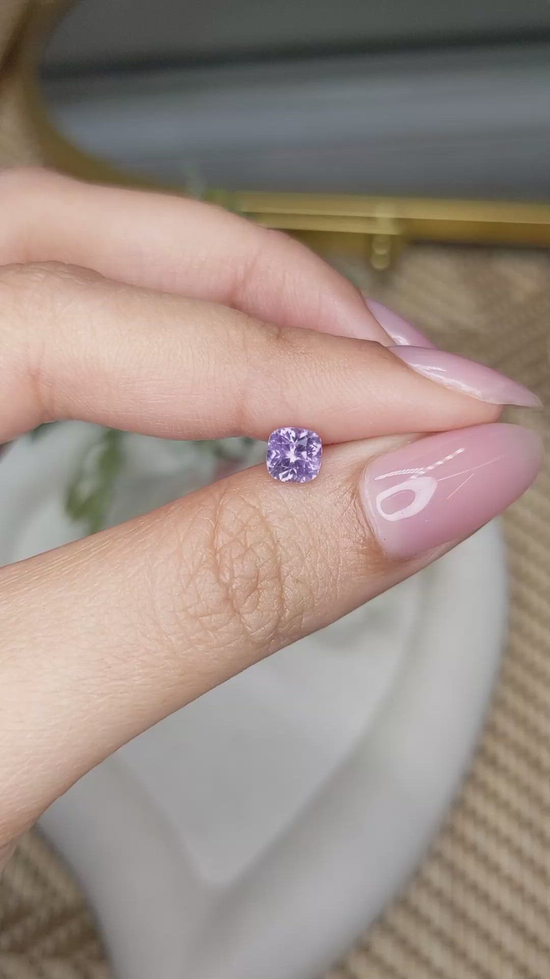 0.89 Ct. Purple Spinel from Ceylon (Sri Lanka) Size Video