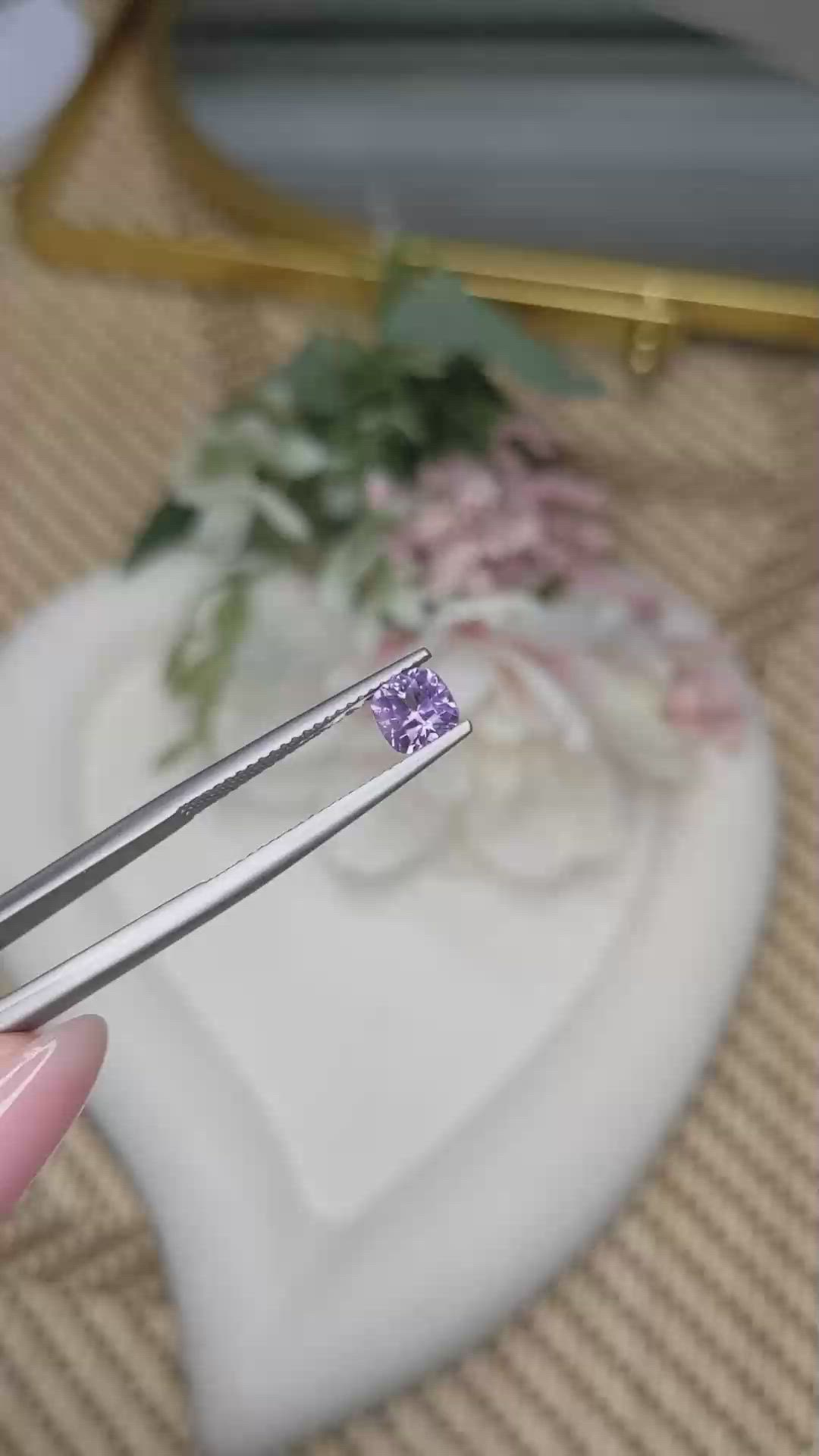 0.89 Ct. Purple Spinel from Ceylon (Sri Lanka) Size Video