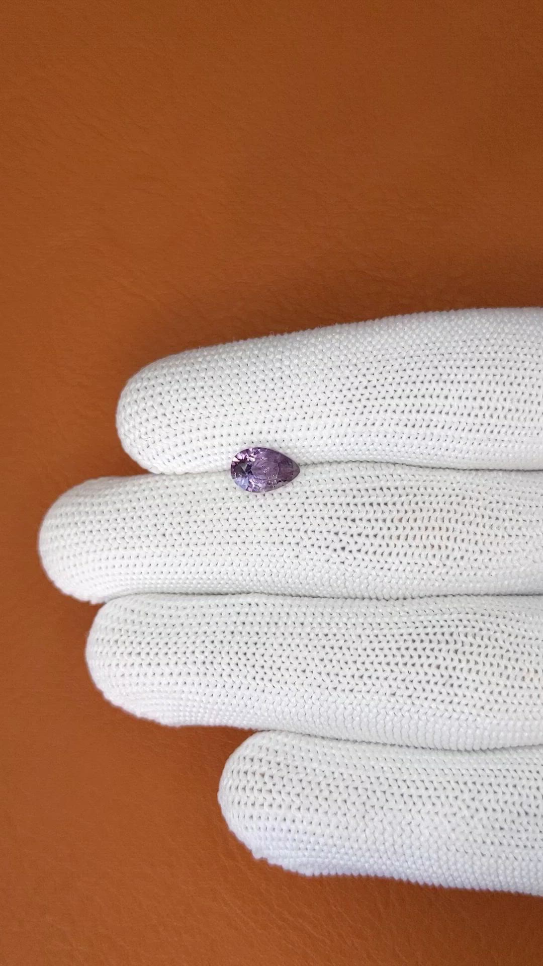 1.35 Ct. Pinkish Purple Spinel from Ceylon (Sri Lanka) Size Video