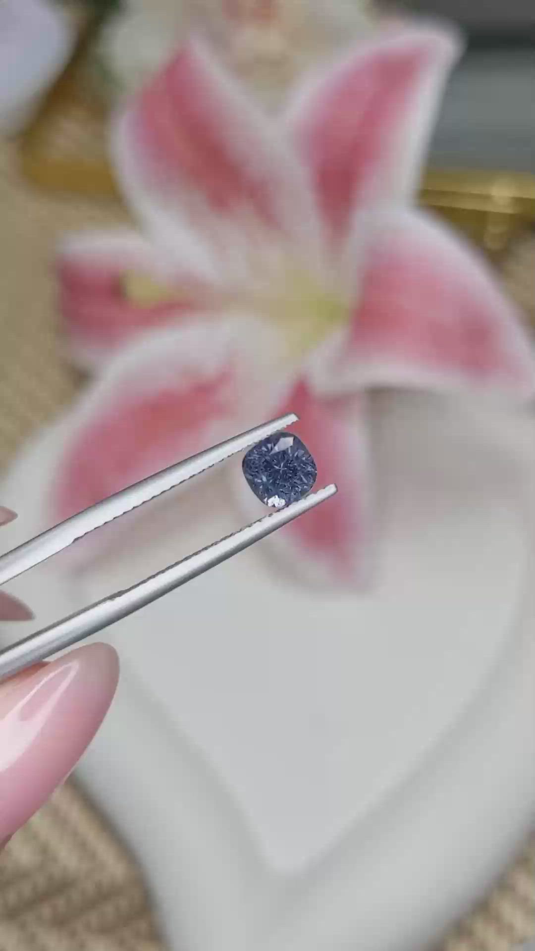 0.90 Ct. Blue Spinel from Ceylon (Sri Lanka) Size Video