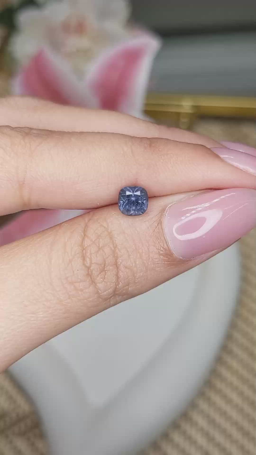 0.90 Ct. Blue Spinel from Ceylon (Sri Lanka) Size Video