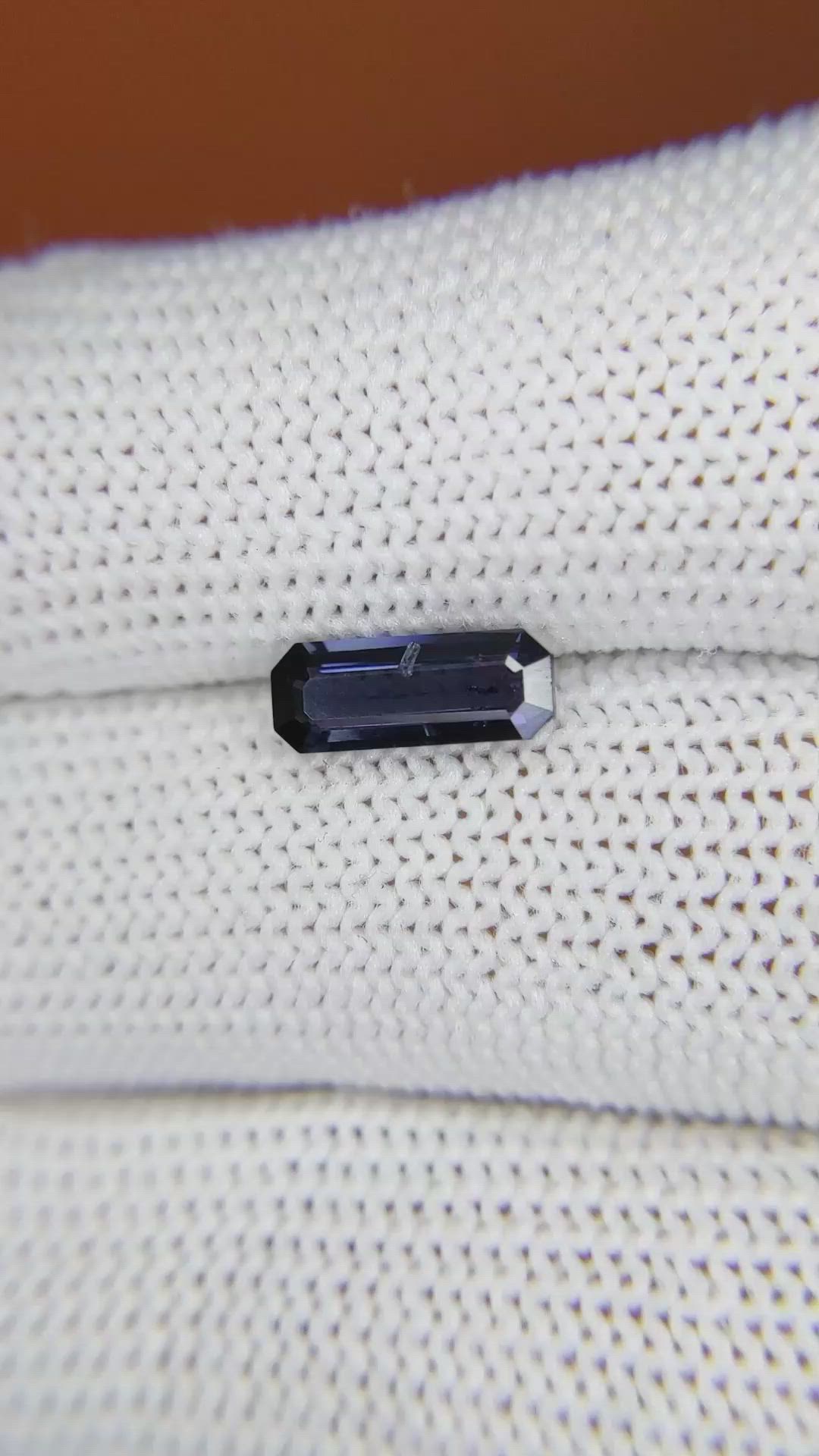 1.26 Ct. Purplish Blue Spinel from Ceylon (Sri Lanka) Size Video