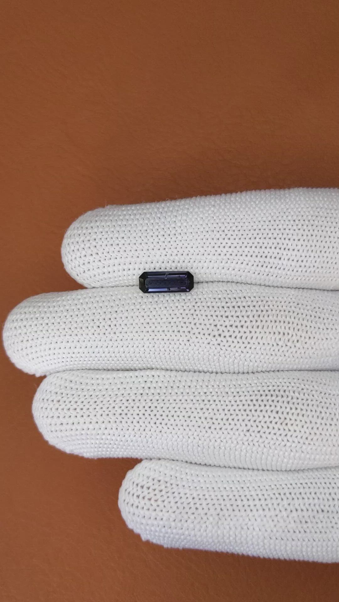 1.26 Ct. Purplish Blue Spinel from Ceylon (Sri Lanka) Size Video