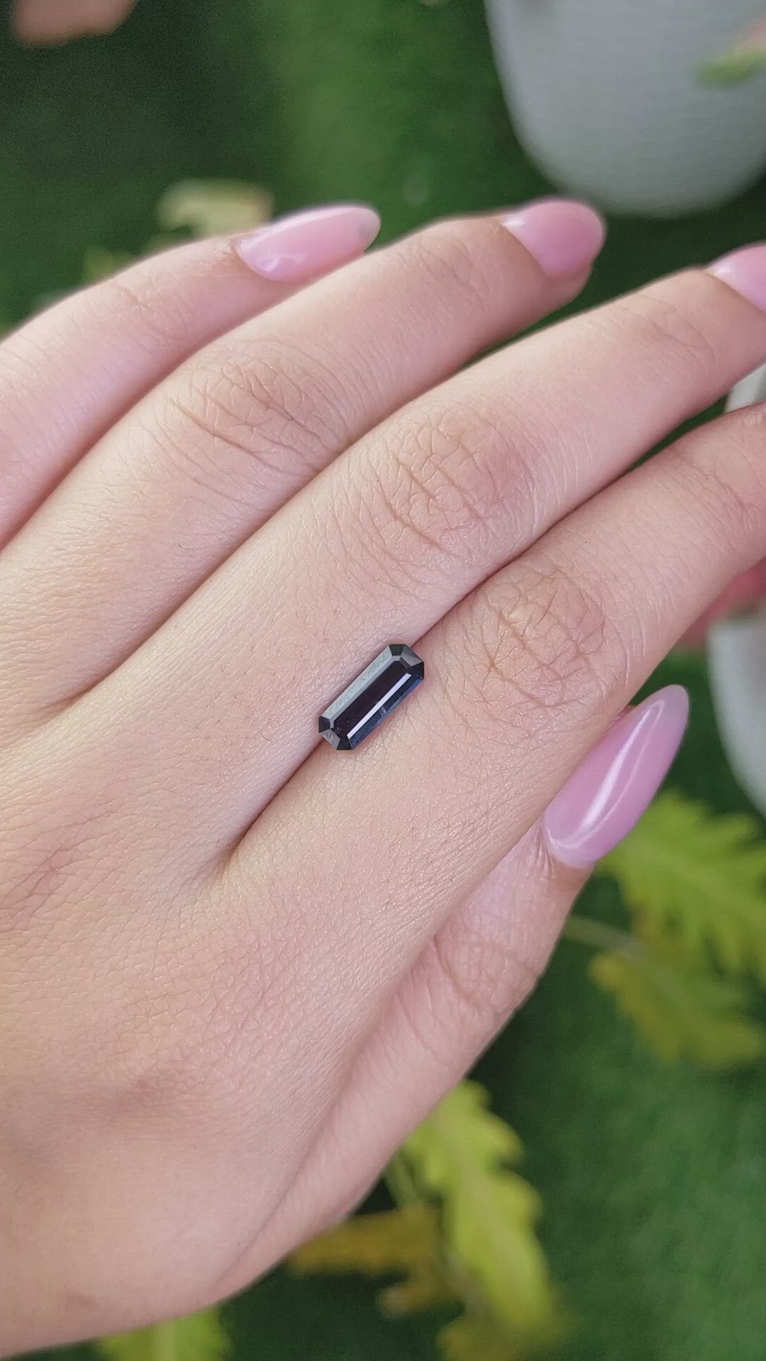 1.26 Ct. Purplish Blue Spinel from Ceylon (Sri Lanka) Size Video