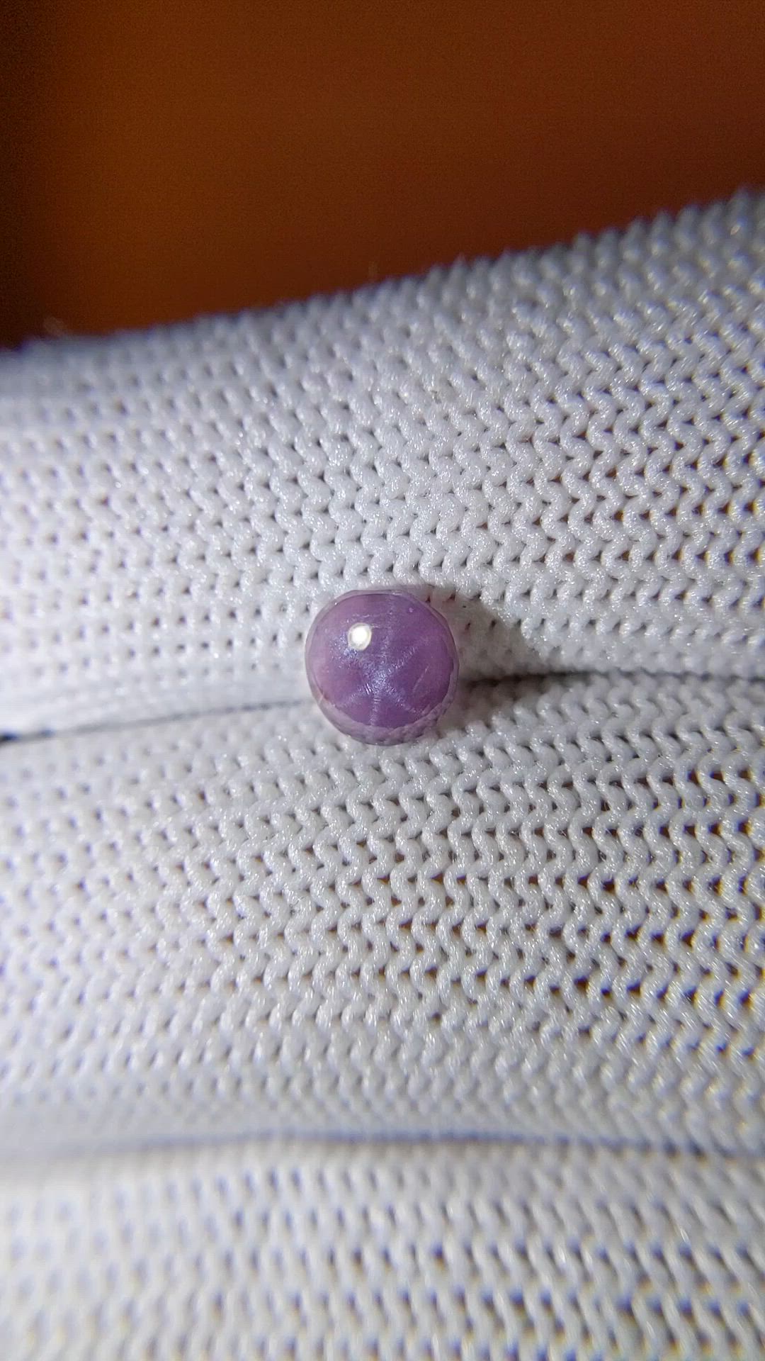 0.96 Ct. Pinkish Purple Star Spinel from Ceylon (Sri Lanka) Size Video