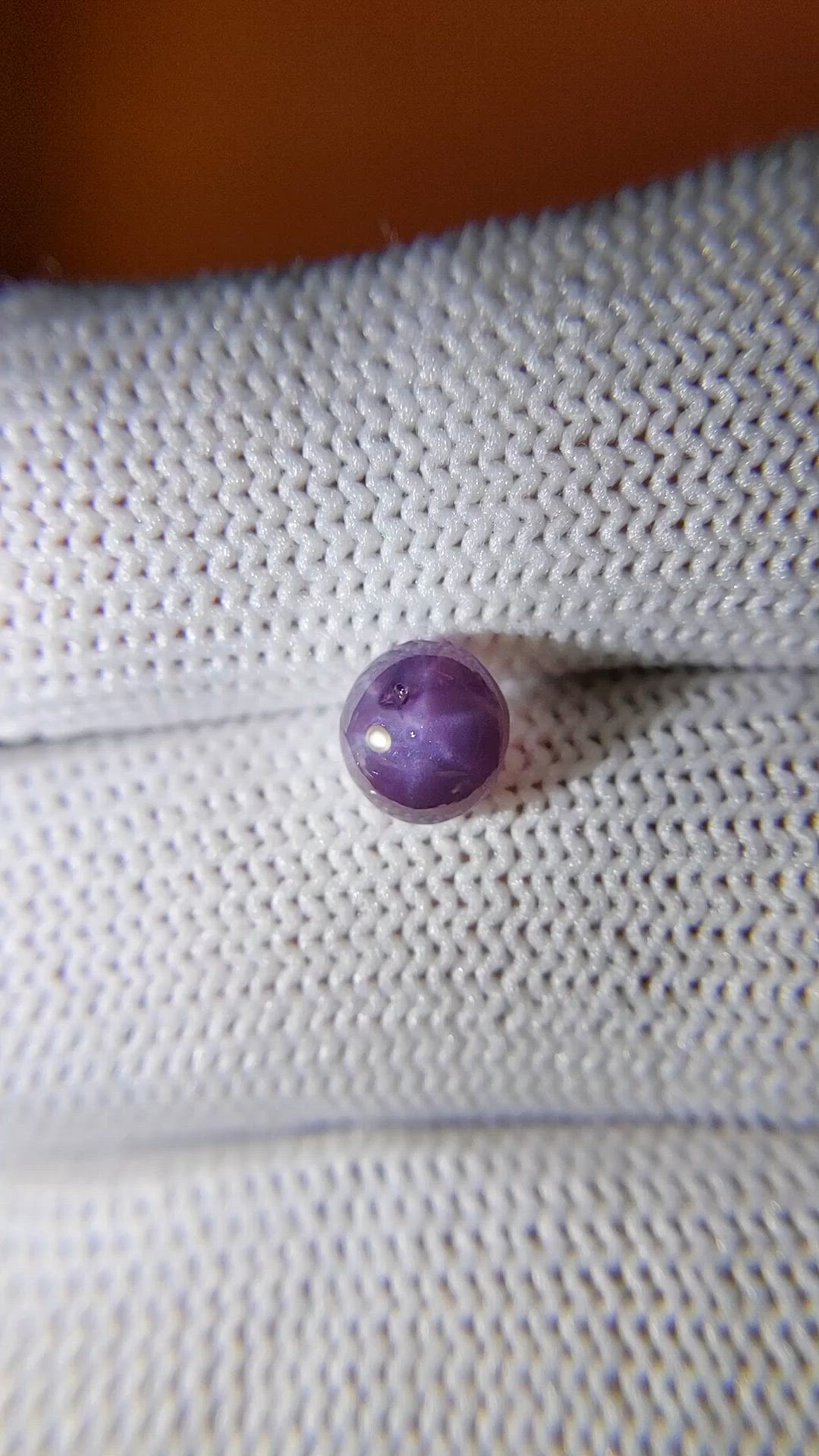 1.58 Ct. Pinkish Purple Star Spinel from Ceylon (Sri Lanka) Size Video