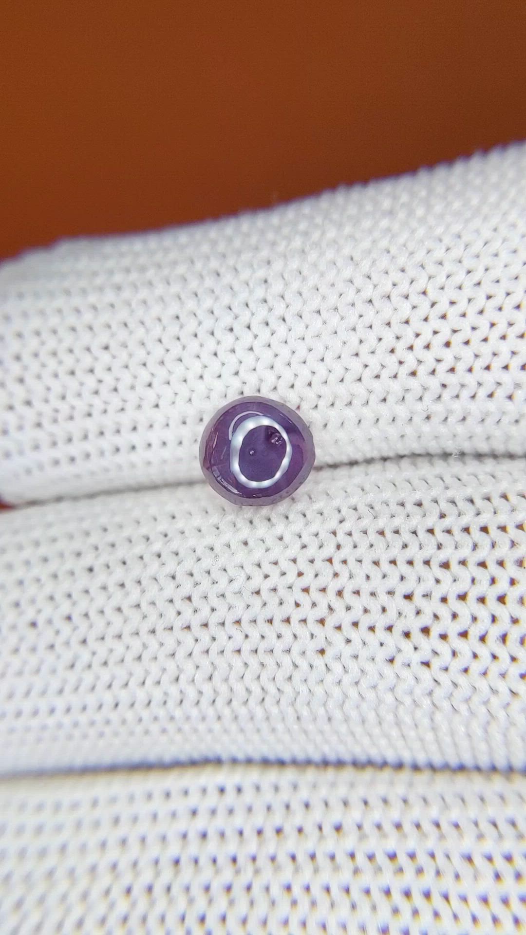 1.58 Ct. Pinkish Purple Star Spinel from Ceylon (Sri Lanka) Size Video