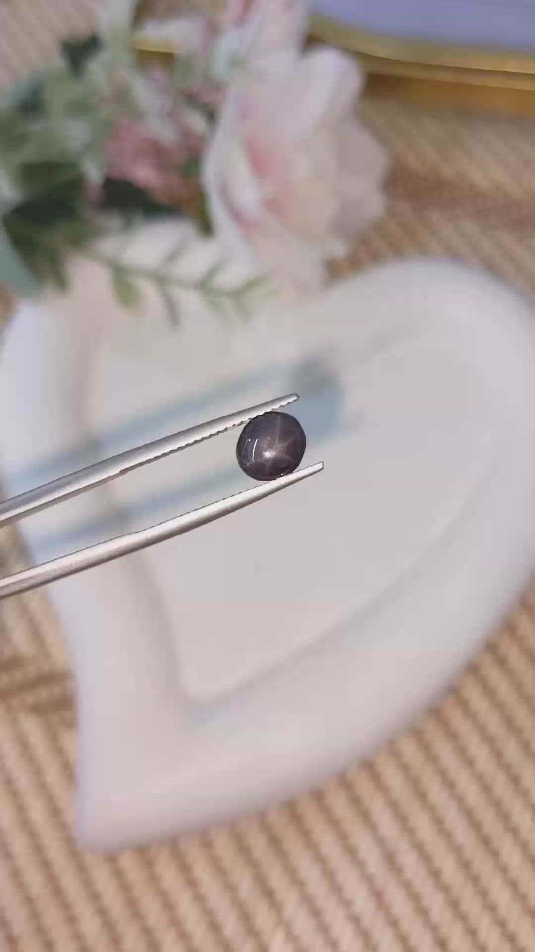 2.24 Ct. Blue Star Spinel from Ceylon (Sri Lanka) Size Video