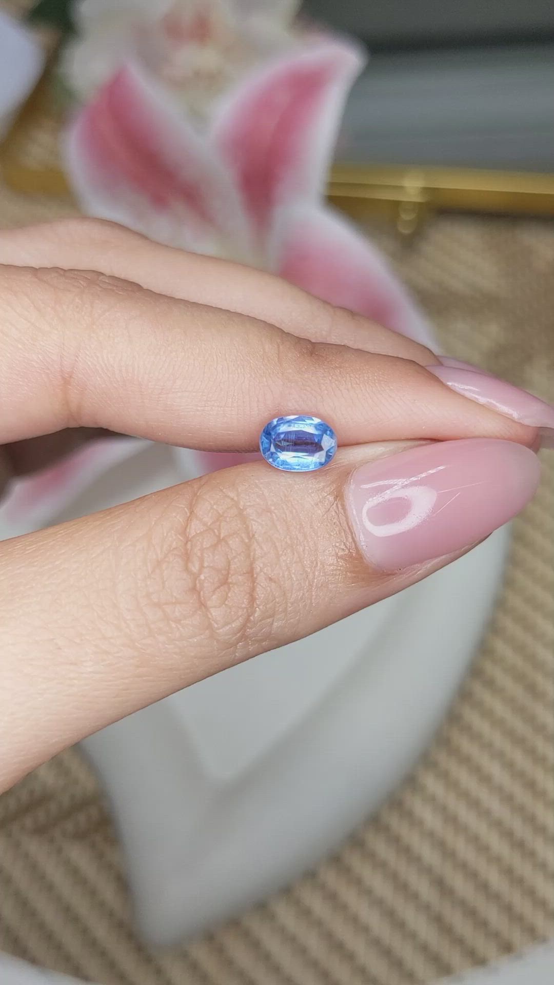 1.13 Ct. Blue Kyanite from Madagascar Size Video