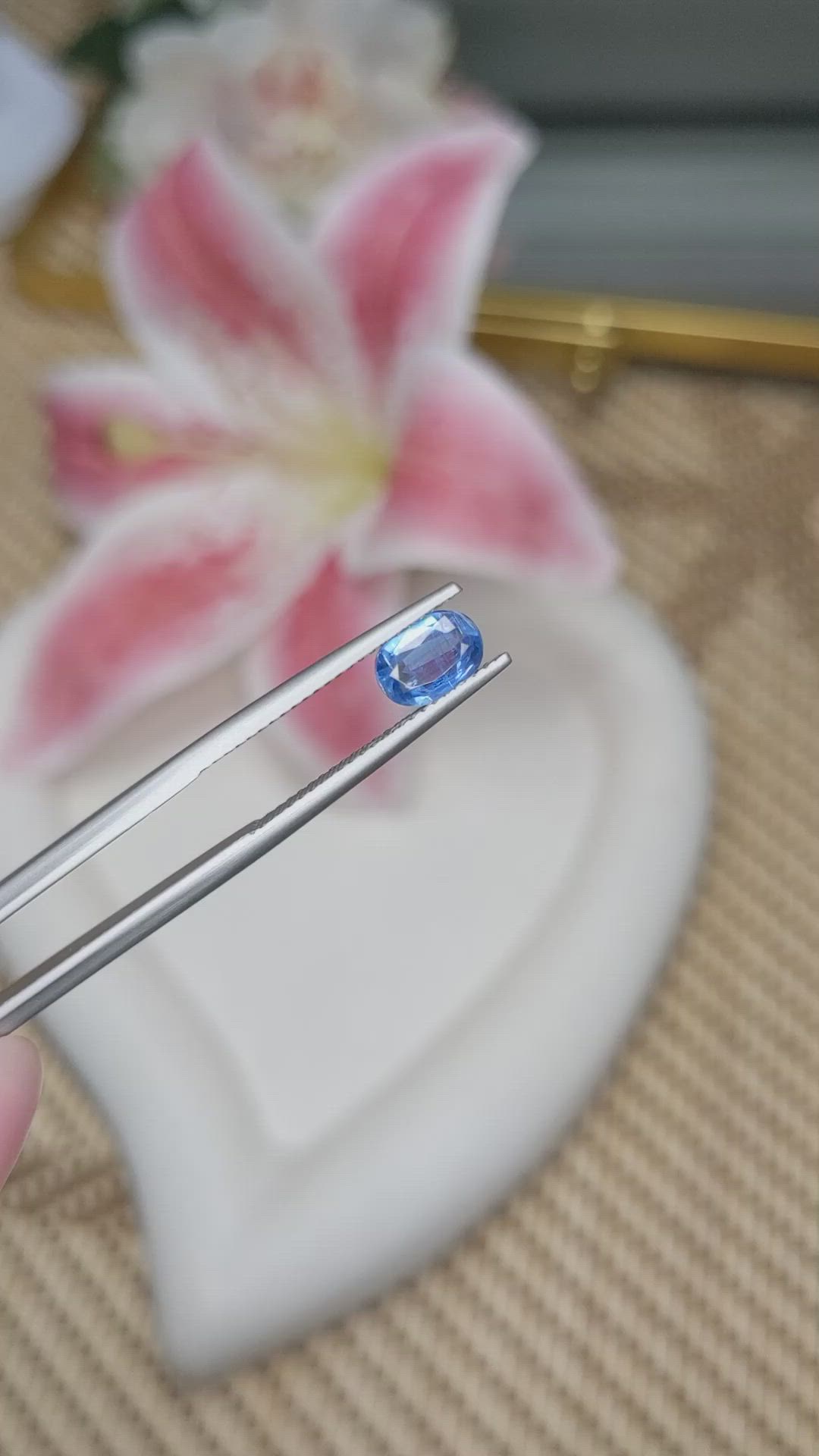 1.13 Ct. Blue Kyanite from Madagascar Size Video