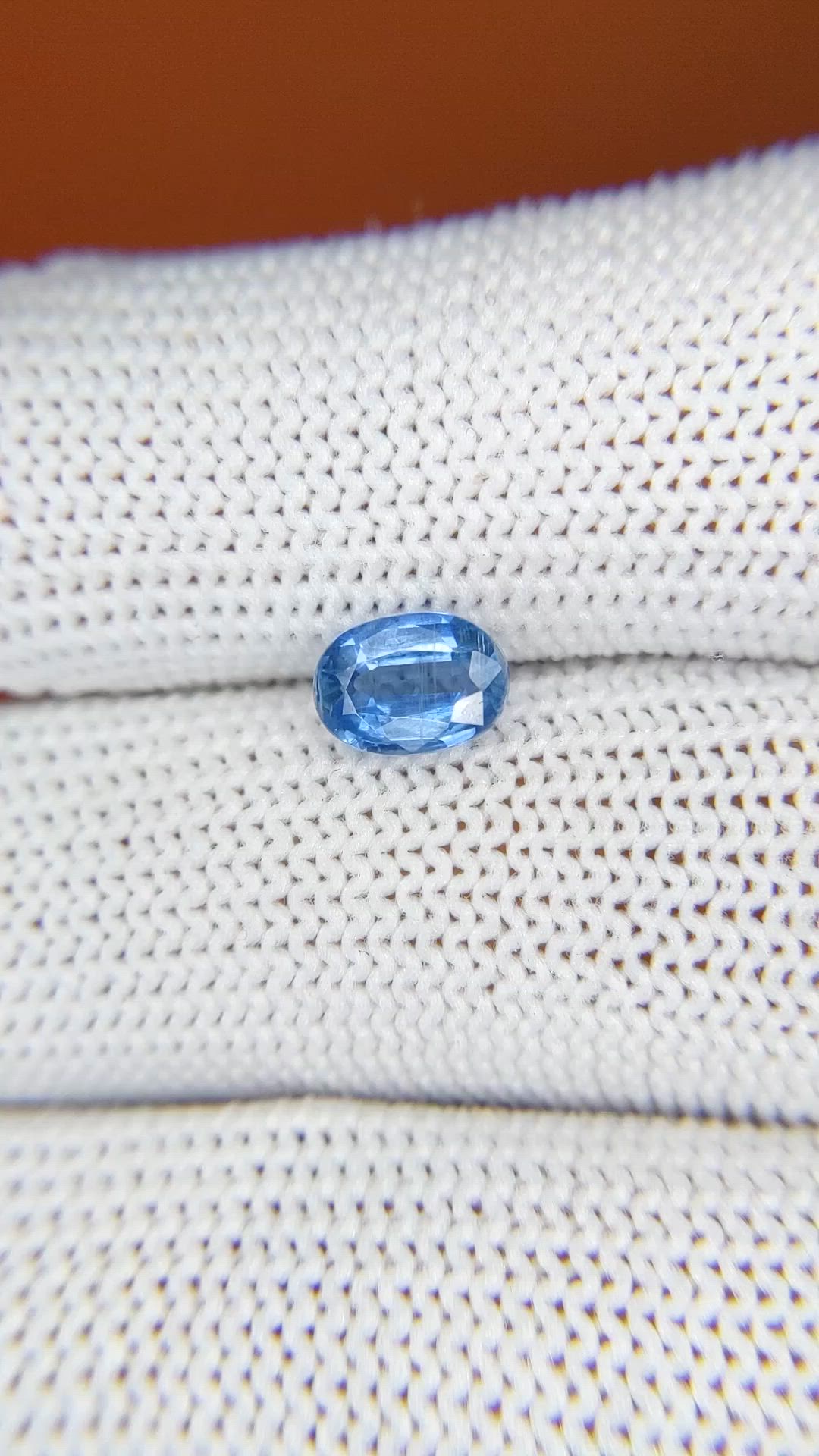 1.13 Ct. Blue Kyanite from Madagascar Size Video