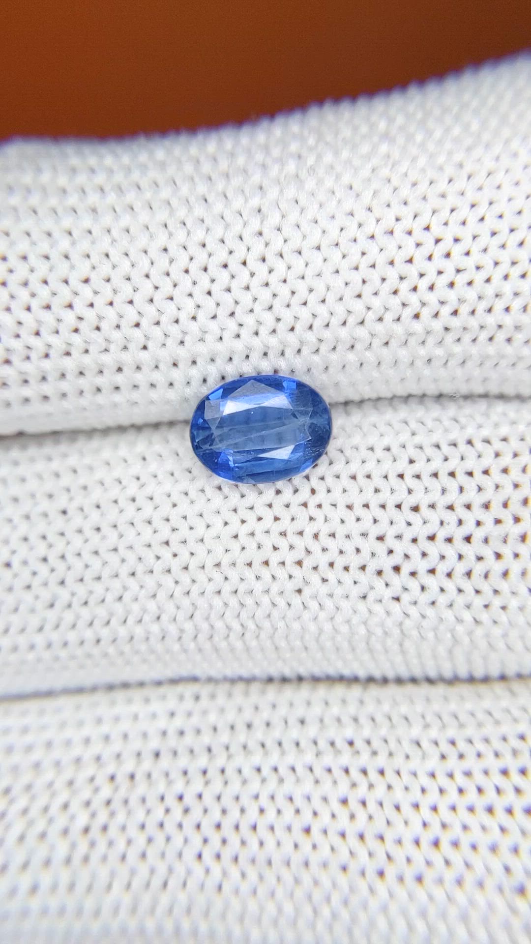 1.60 Ct. Blue Kyanite from Madagascar Size Video