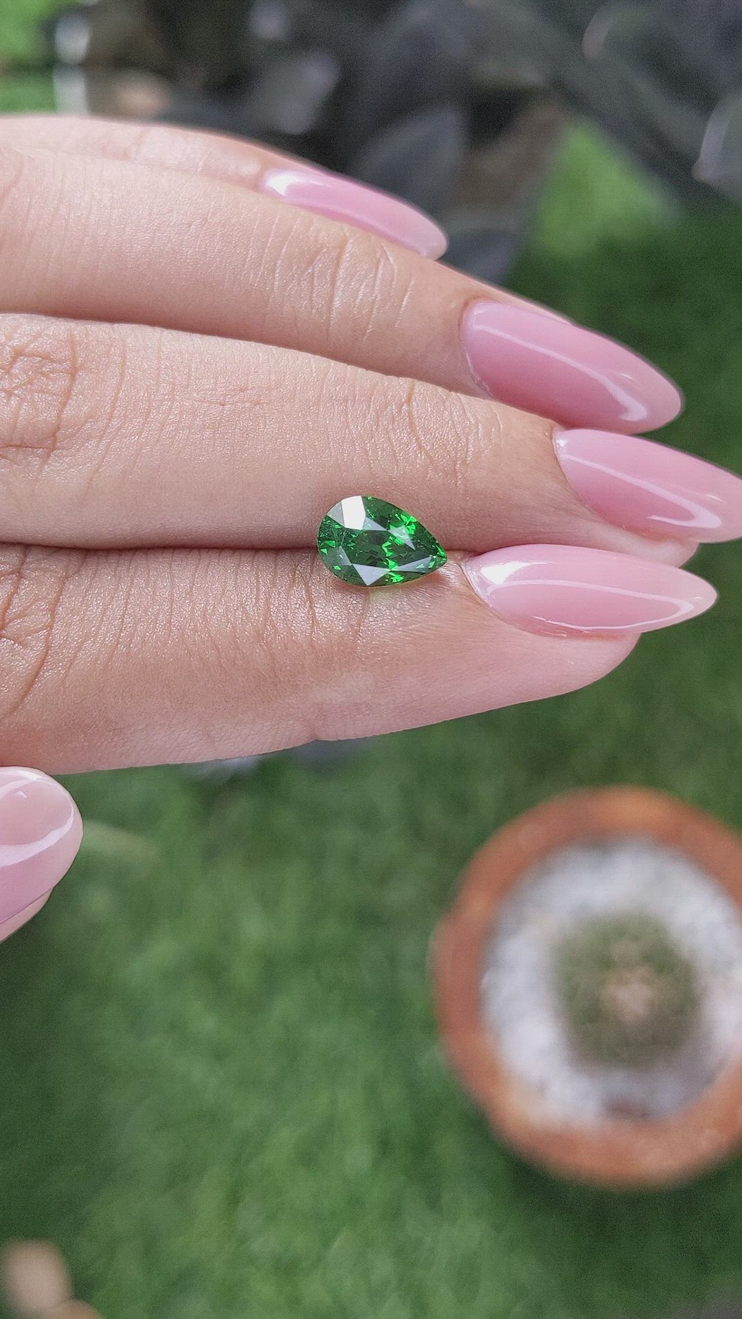 1.61 Ct. Tsavorite Garnet from Kenya Size Video