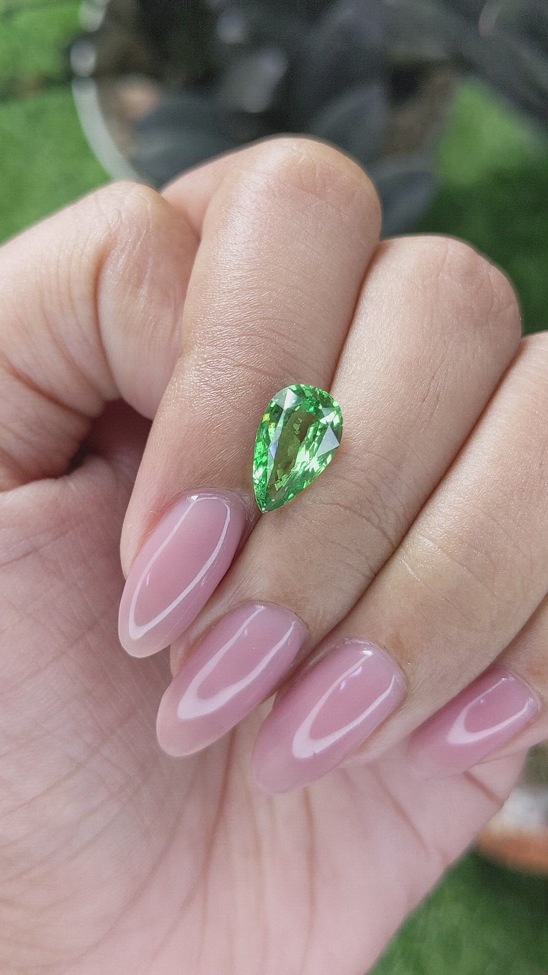 2.56 Ct. Tsavorite Garnet from Kenya Size Video