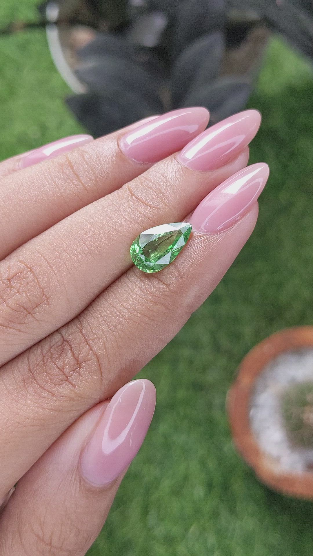 2.56 Ct. Tsavorite Garnet from Kenya Size Video