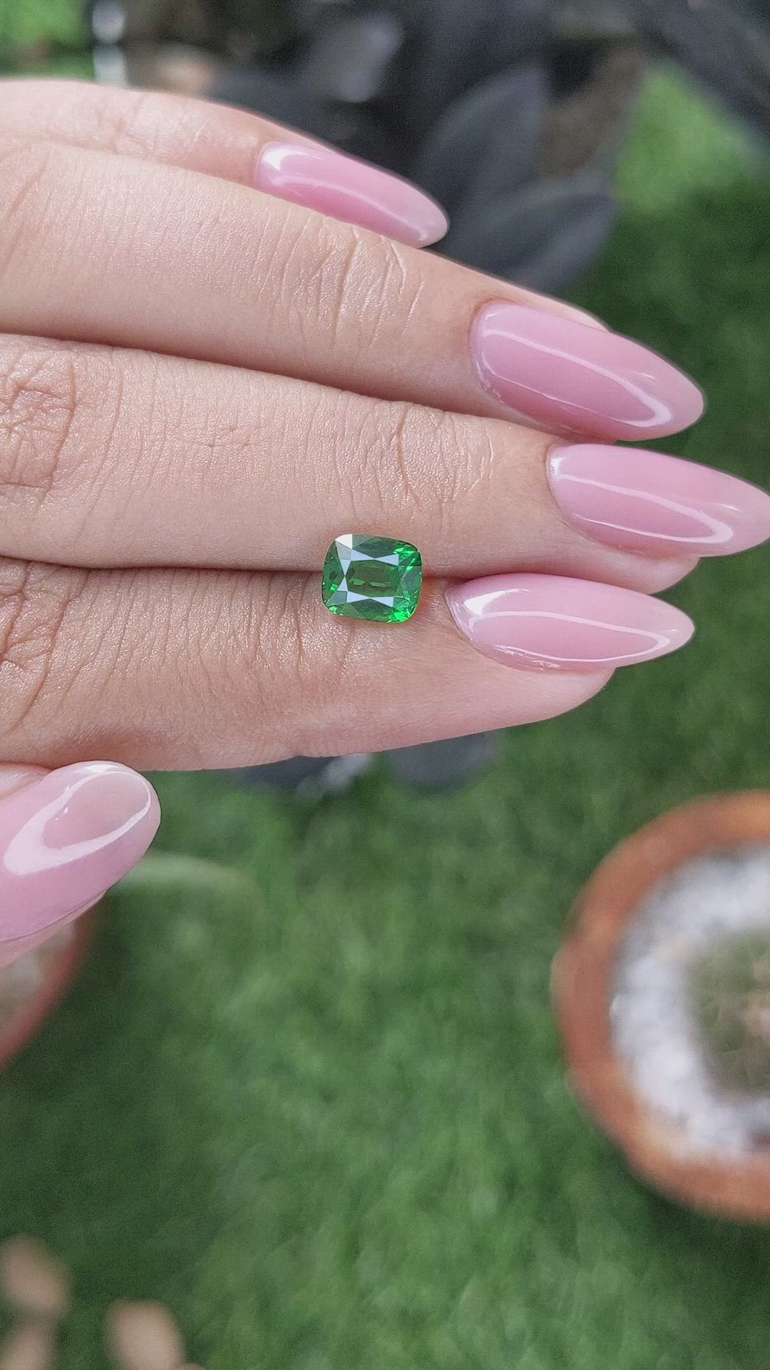 1.54 Ct. Tsavorite Garnet from Kenya Size Video