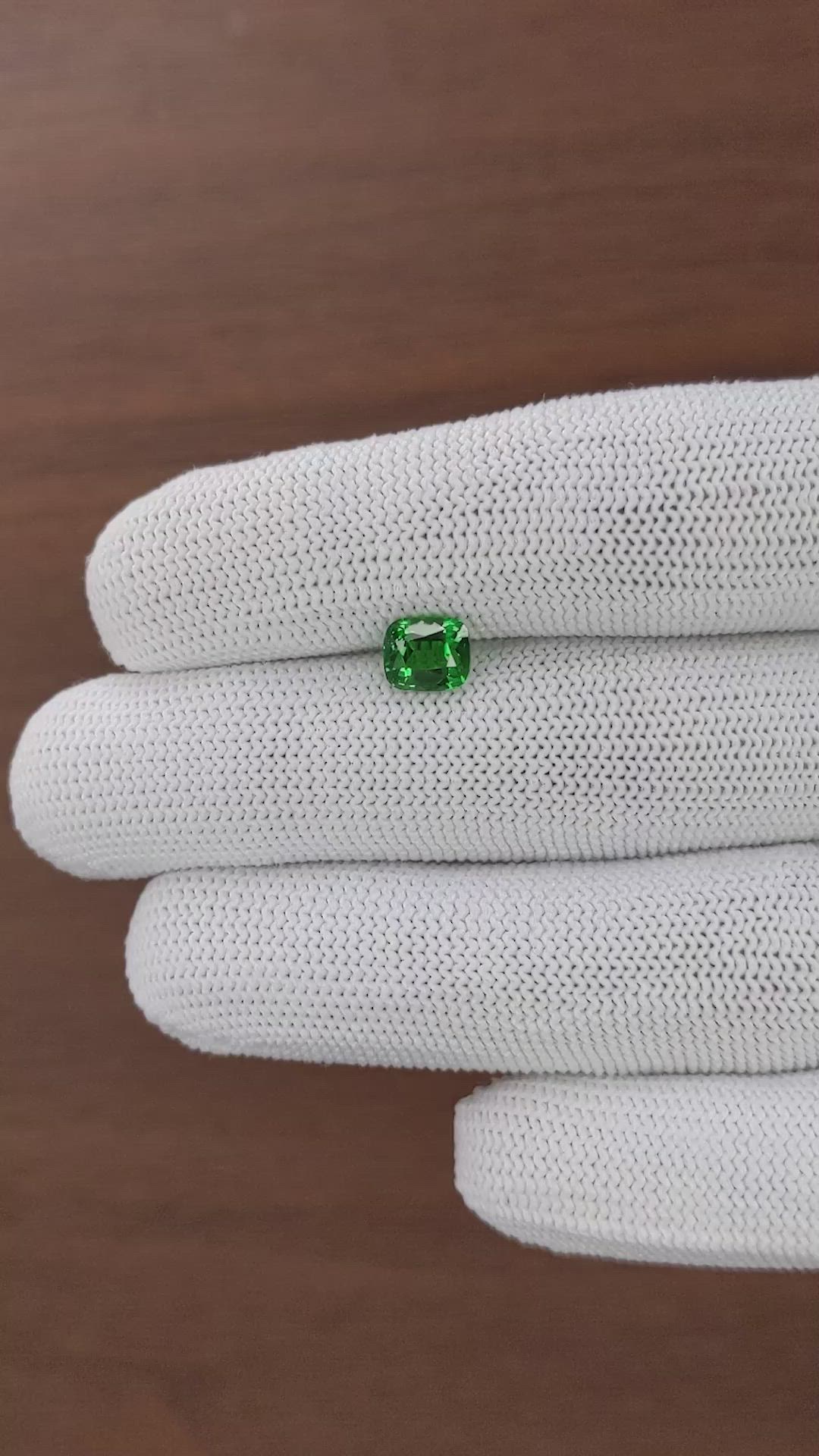 1.54 Ct. Tsavorite Garnet from Kenya Size Video