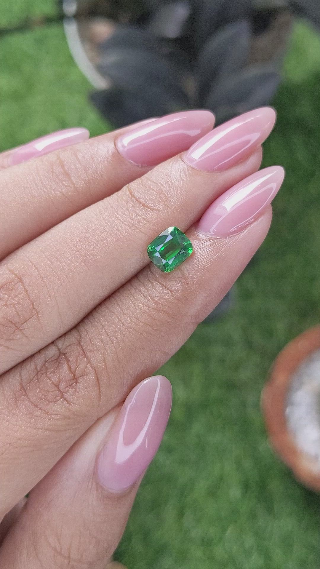 1.54 Ct. Tsavorite Garnet from Kenya Size Video