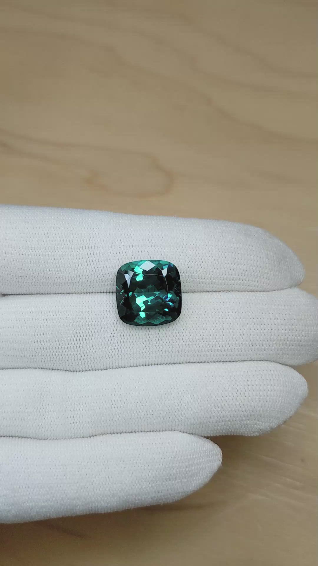 13.04 Ct. Bluish Green Tourmaline from Mozambique Size Video