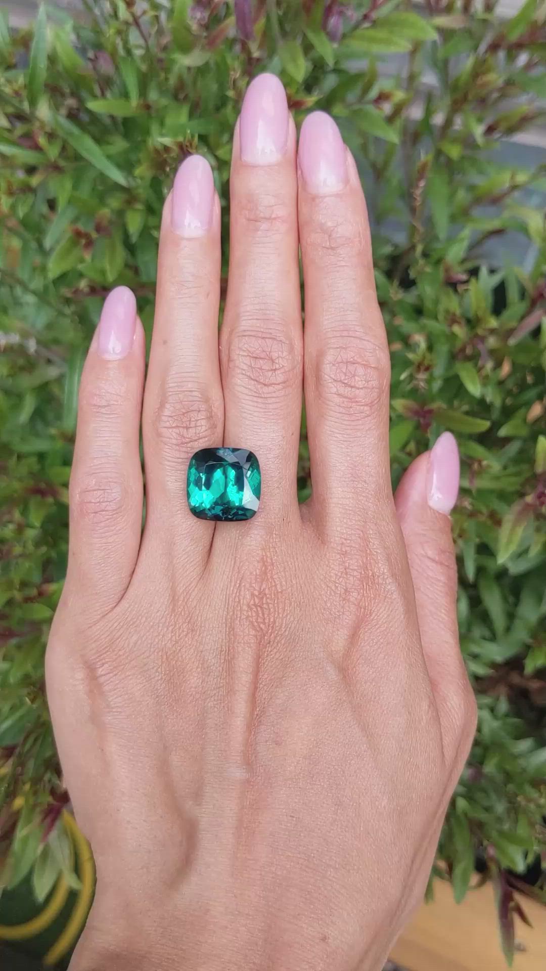 13.04 Ct. Bluish Green Tourmaline from Mozambique Size Video