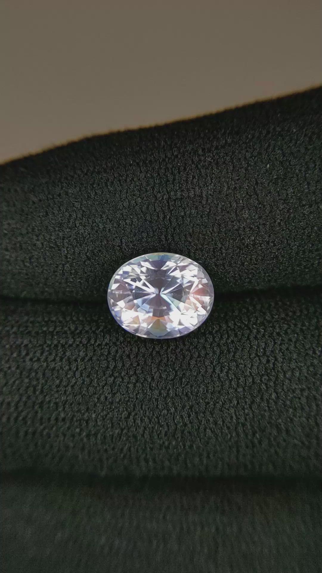 2.81 Ct. White Moonstone from Ceylon (Sri Lanka) Size Video