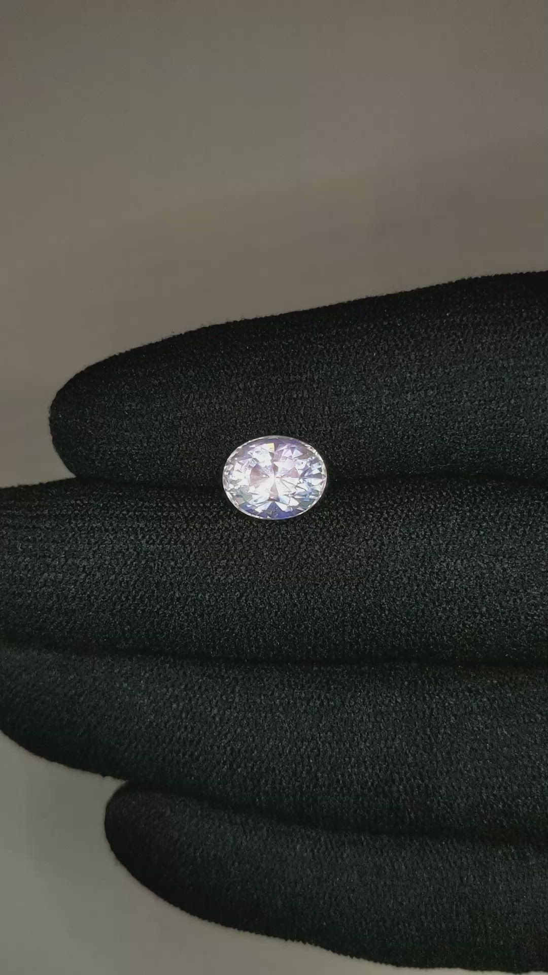 2.81 Ct. White Moonstone from Ceylon (Sri Lanka) Size Video