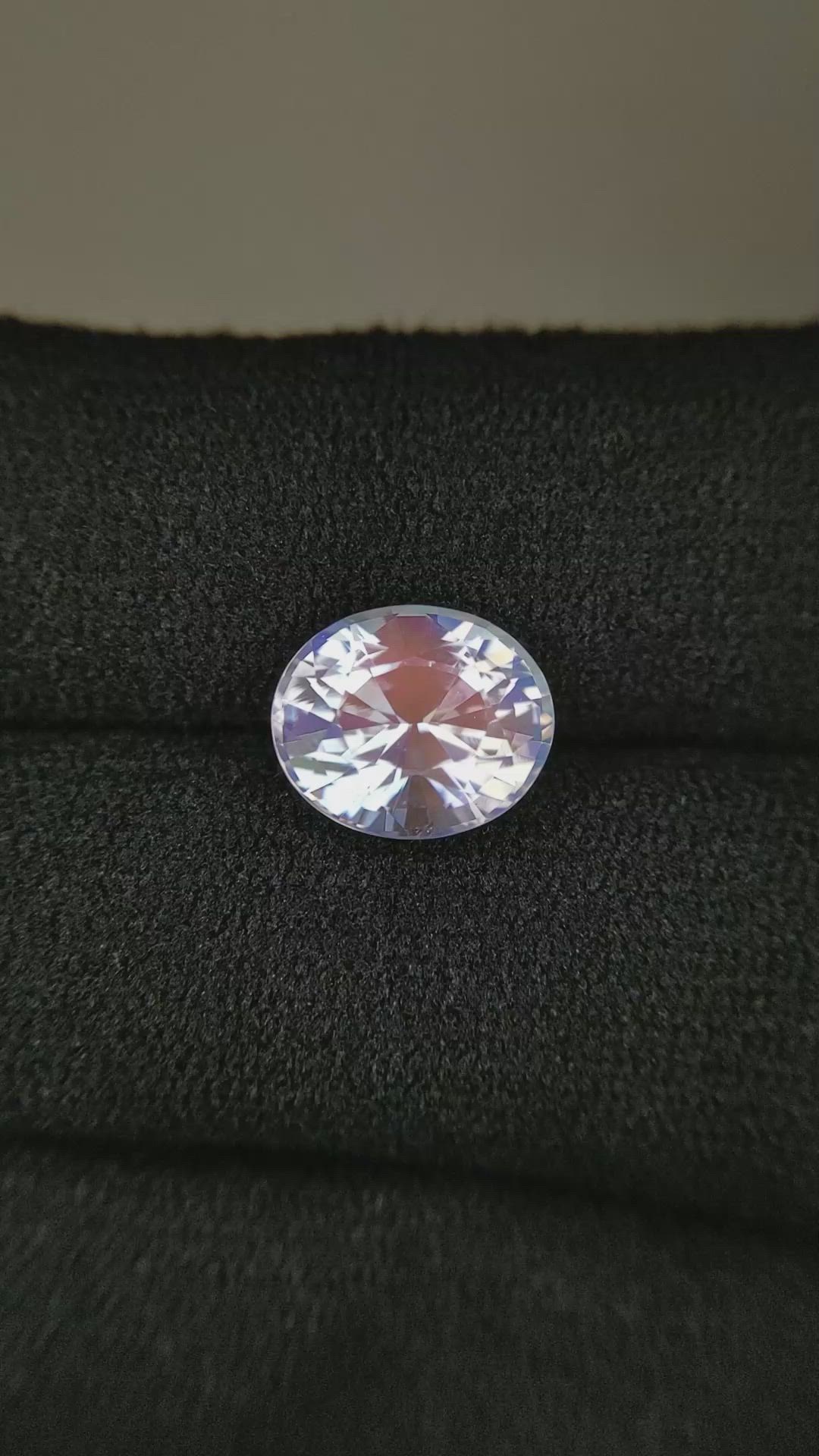 2.75 Ct. White Moonstone from Ceylon (Sri Lanka) Size Video