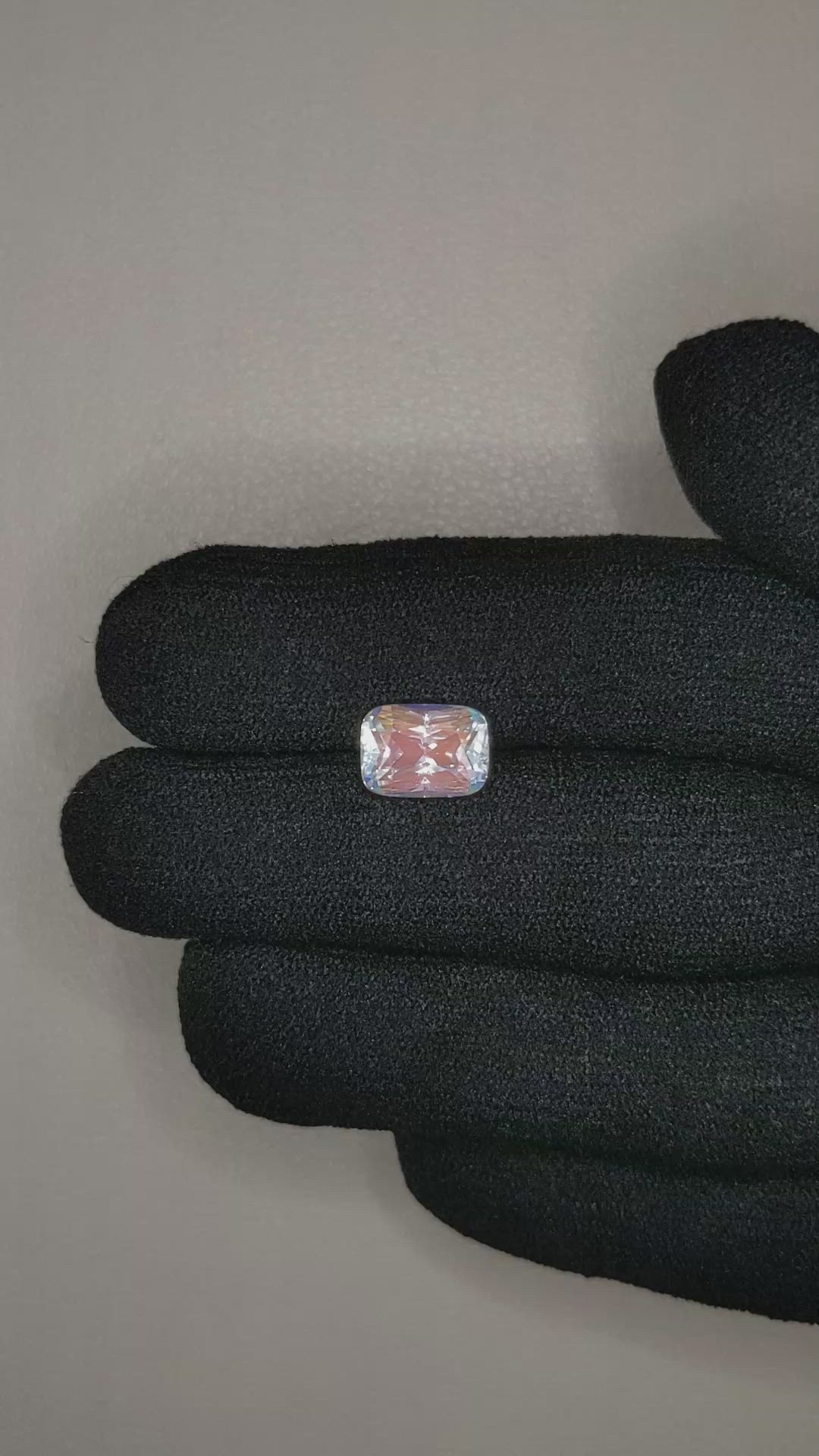 2.67 Ct. White Moonstone from Ceylon (Sri Lanka) Size Video