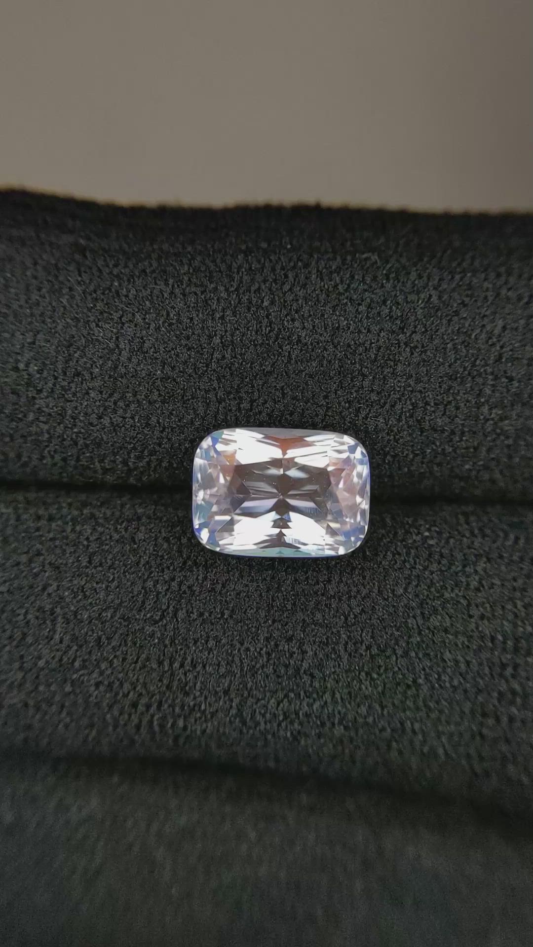 2.67 Ct. White Moonstone from Ceylon (Sri Lanka) Size Video