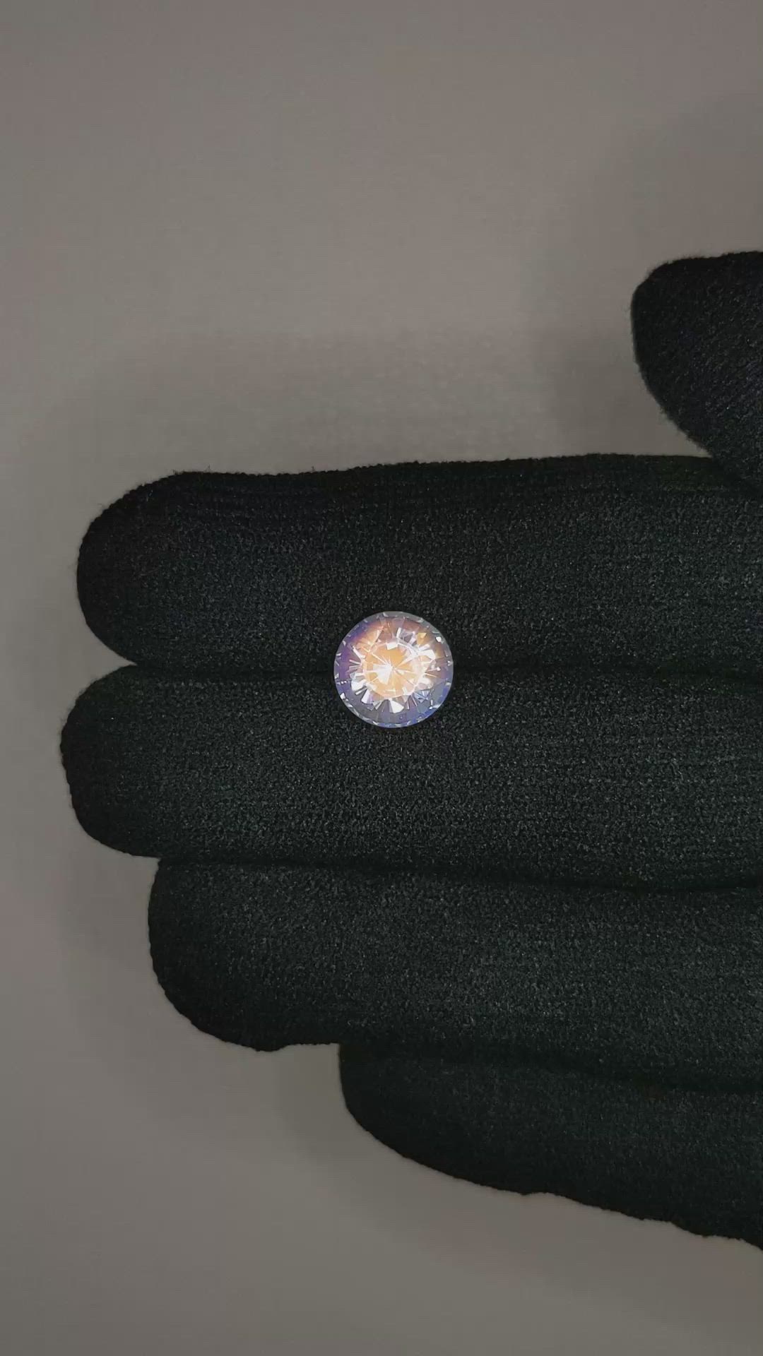 2.57 Ct. Rainbow Moonstone from Ceylon (Sri Lanka) Size Video