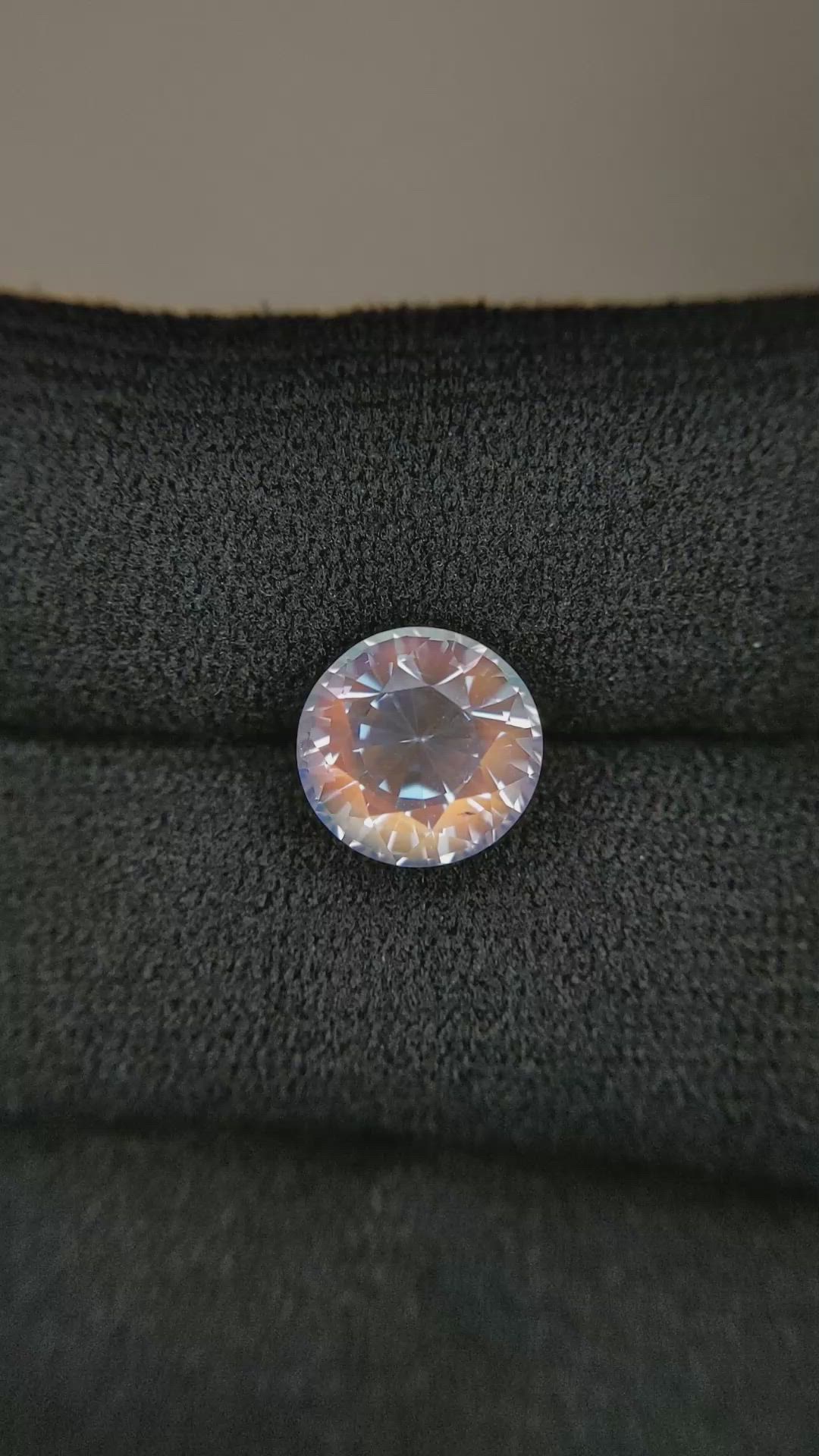 2.57 Ct. Rainbow Moonstone from Ceylon (Sri Lanka) Size Video