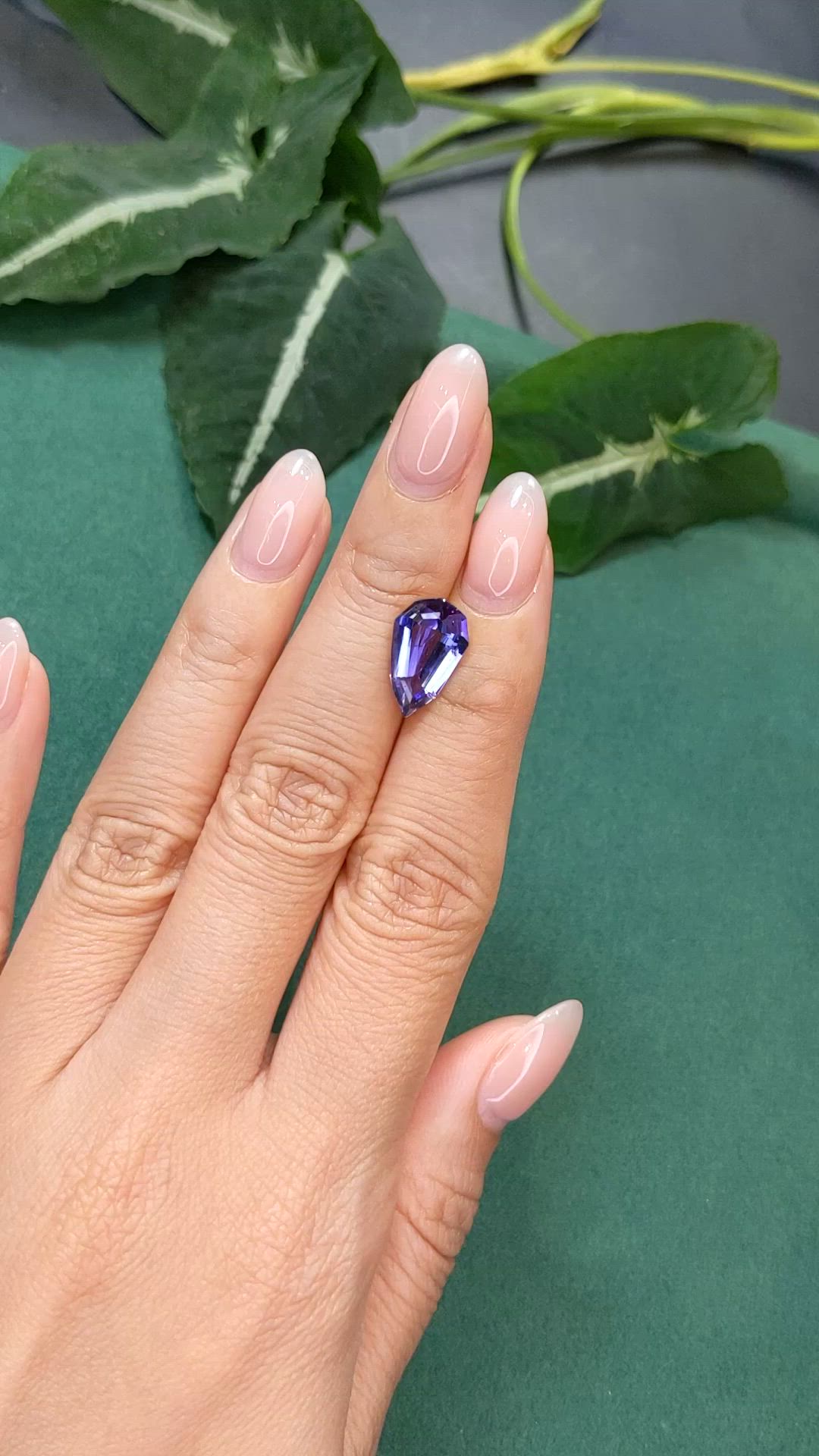 3.75 Ct. Violet Tanzanite from Tanzania Size Video