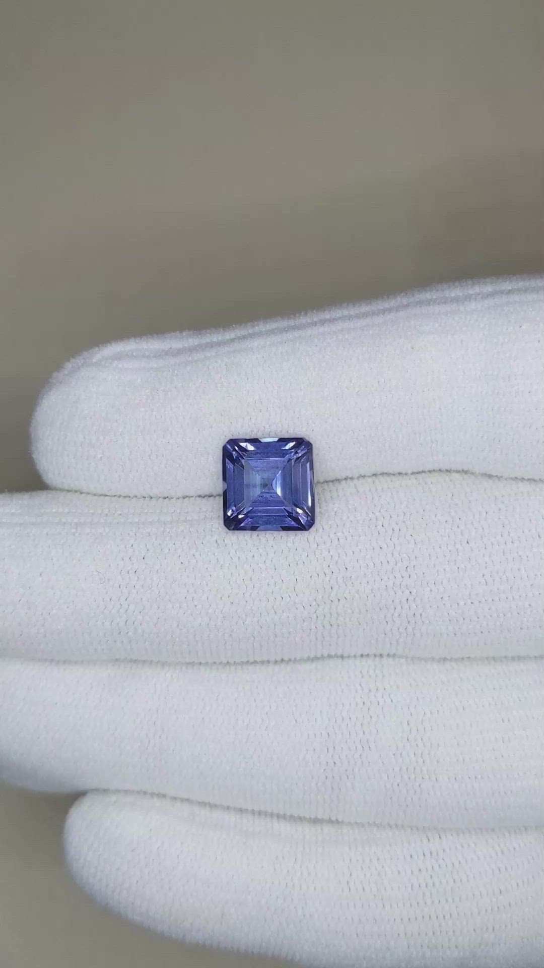 3.92 Ct. Violetish Blue Tanzanite from Tanzania Size Video