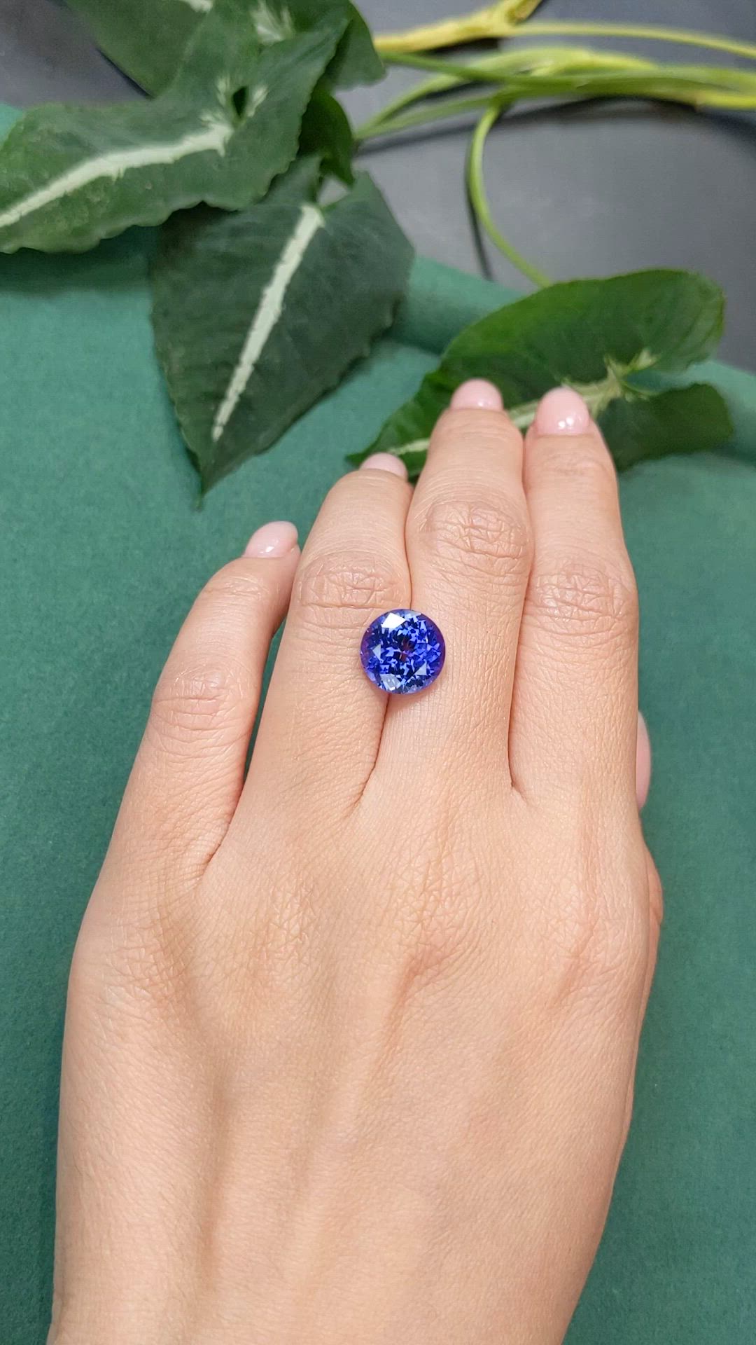 4.89 Ct. Violetish Blue Tanzanite from Tanzania Size Video