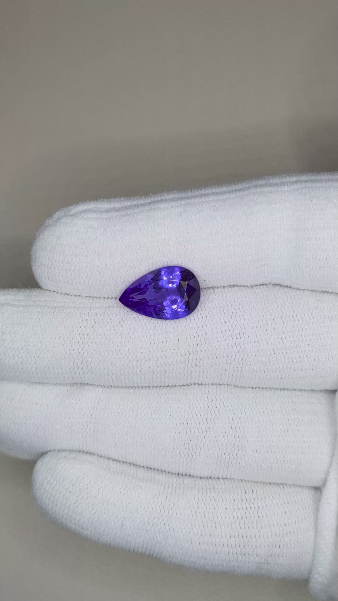 4.63 Ct. Violetish Blue Tanzanite from Tanzania Size Video