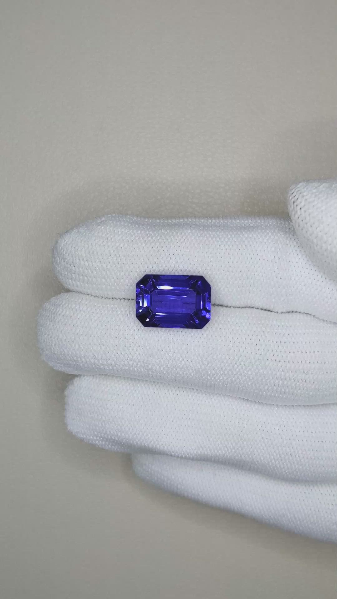 8.48 Ct. Violetish Blue Tanzanite from Tanzania Size Video